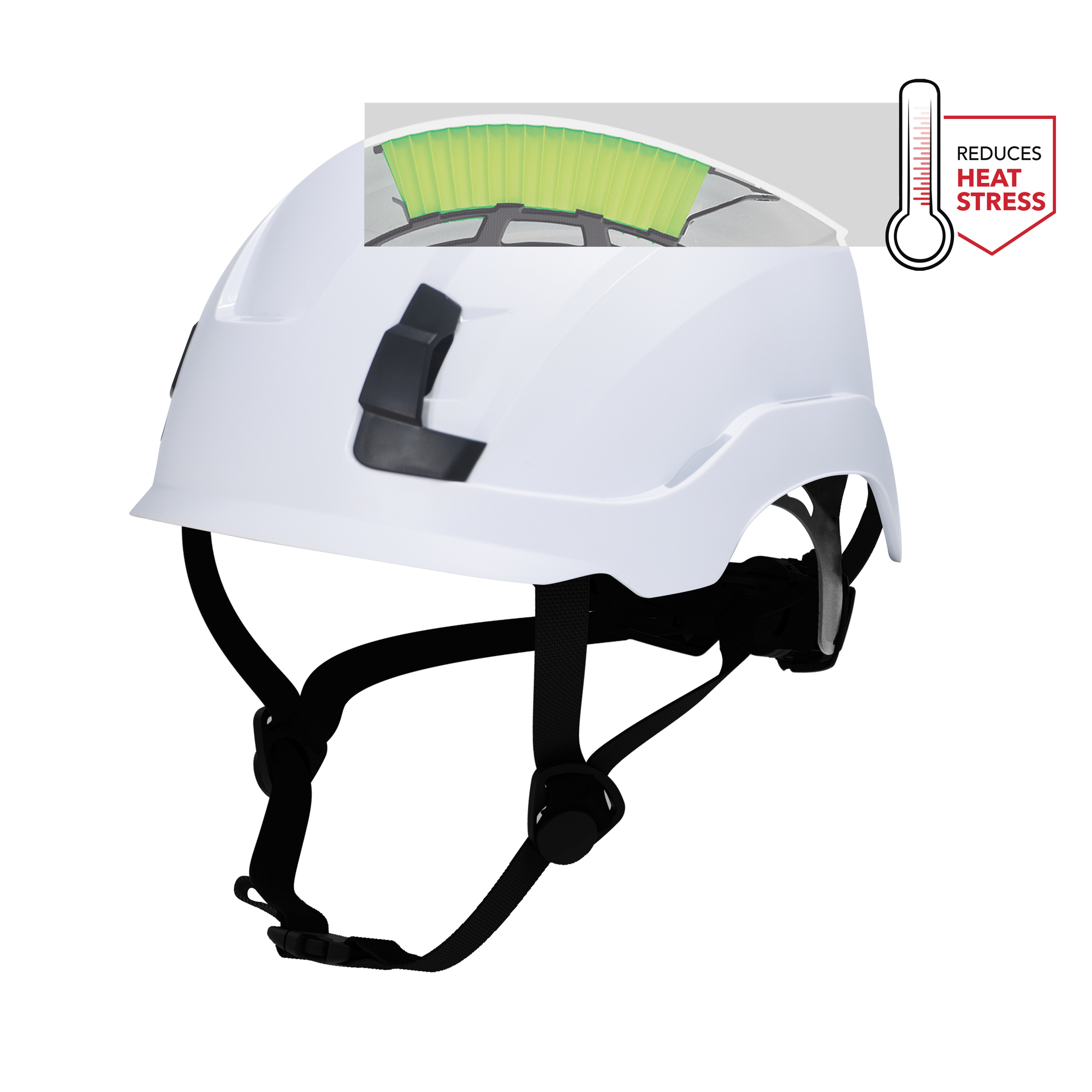 General Electric, Low-Profile White GH400 Safety Helmet Vented, Hard Hat Style Helmet, Hat Size Adjustable, Color White, Model GH400W