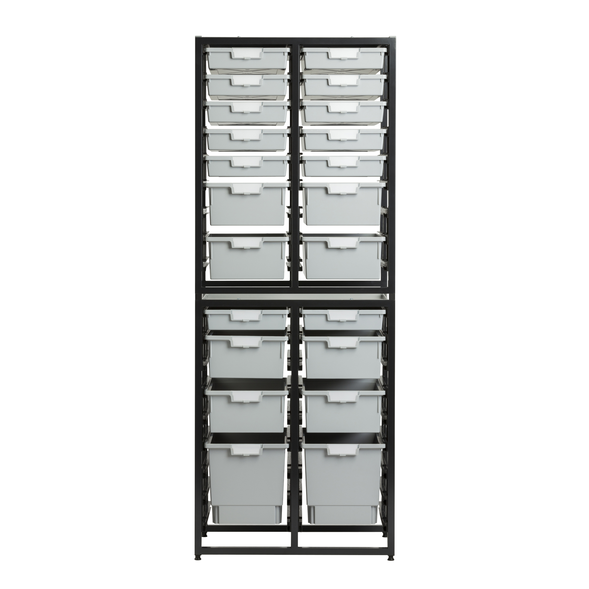 Certwood, Double Column Wall Unit -Slim Line-36 Module-Gray, Included (qty.) 1, Material Steel, Height 75.5 in, Model CE2090DG-12S8D2QLG