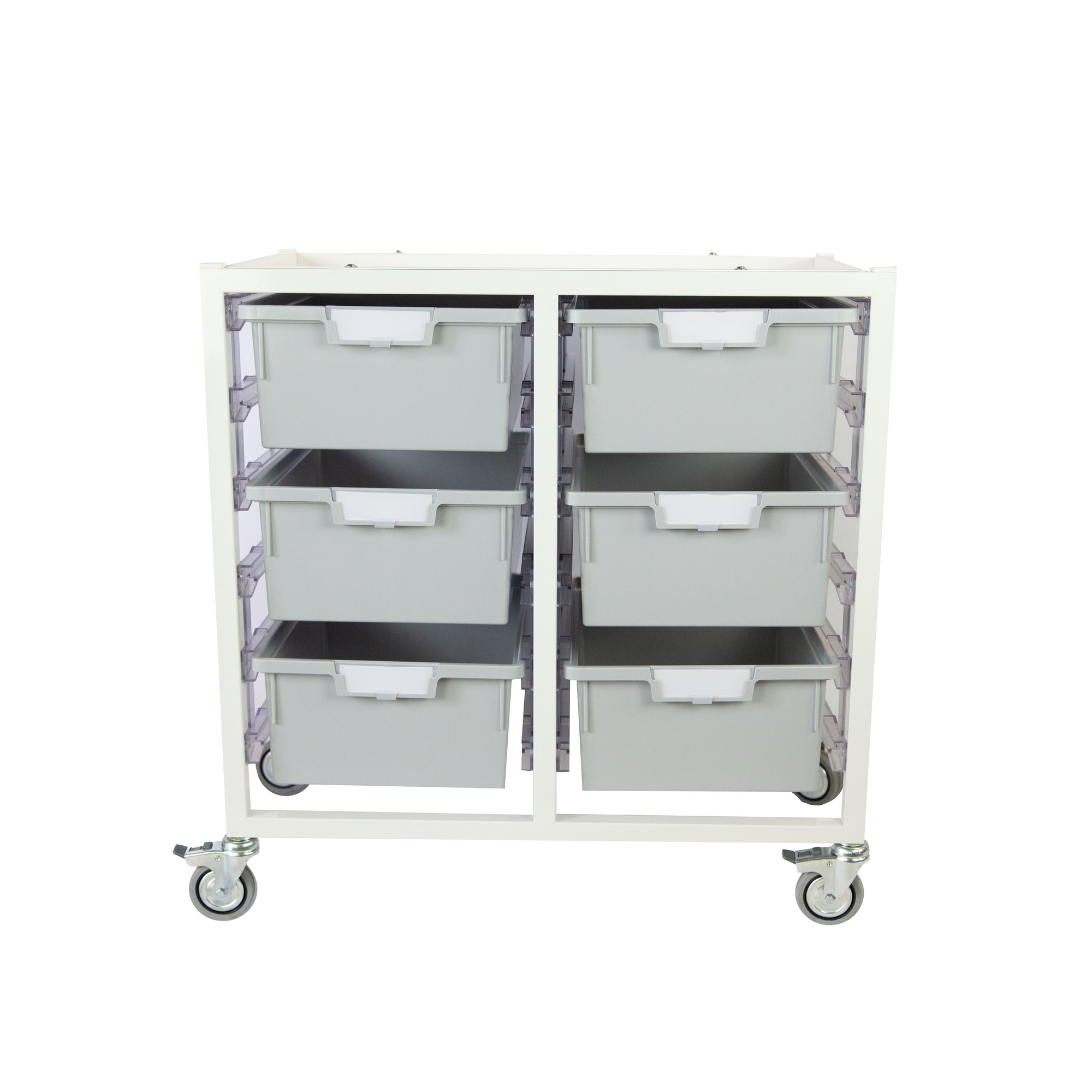 Certwood, Swift Cart Slim-White with 6 Gray Trays, Included (qty.) 1, Material Steel, Height 29.5 in, Model CE2101WH-6DLG