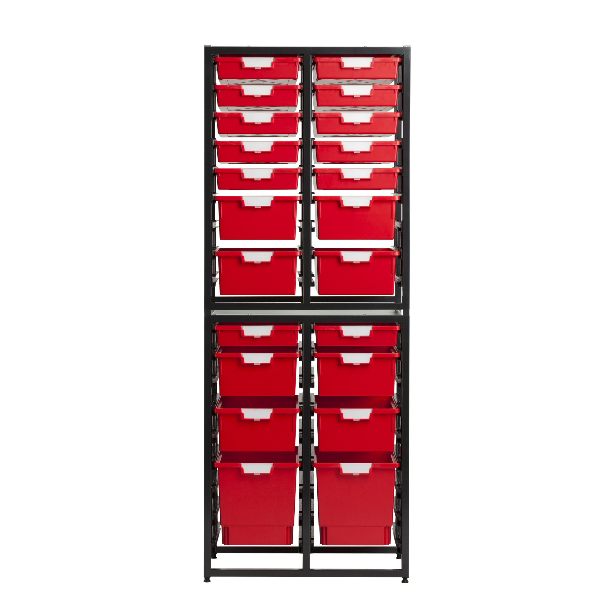 Certwood, Double Column Wall Unit -Slim Line-36 Module-Red, Included (qty.) 1, Material Steel, Height 75.5 in, Model CE2090DG-12S8D2QPR