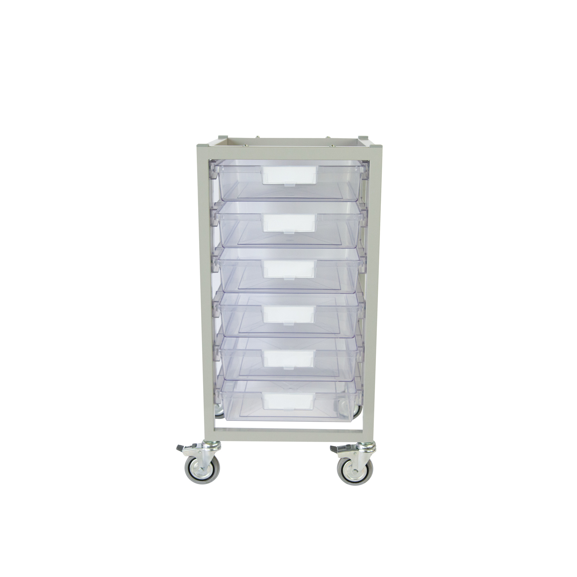 Certwood, Nimble Cart Slim-Gray with 6 Gray Trays, Included (qty.) 1, Material Steel, Height 15.75 in, Model CE2100LG-6SLG