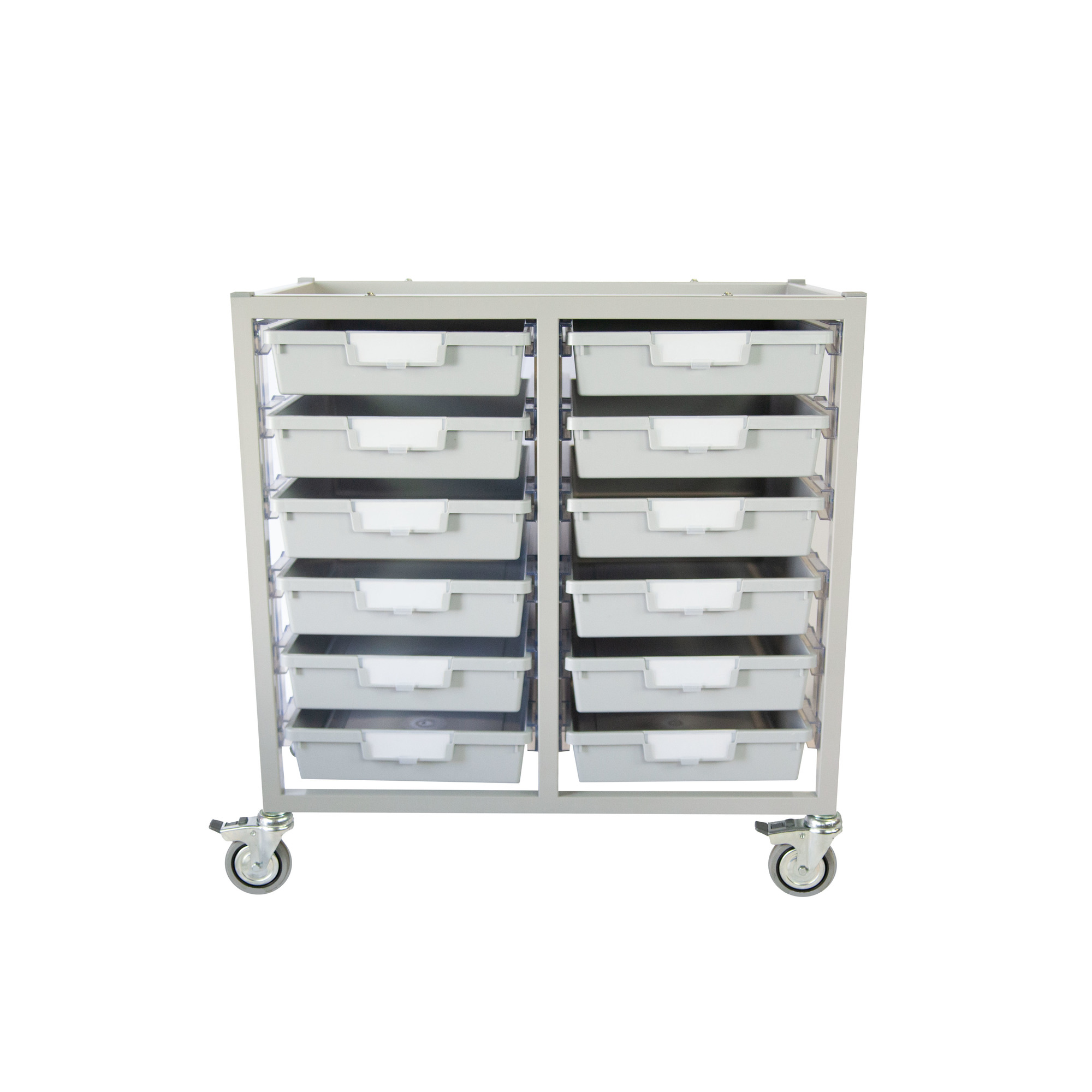 Certwood, Swift Cart Slim-Gray with 12 Gray Trays, Included (qty.) 1, Material Steel, Height 29.5 in, Model CE2101LG-12SLG