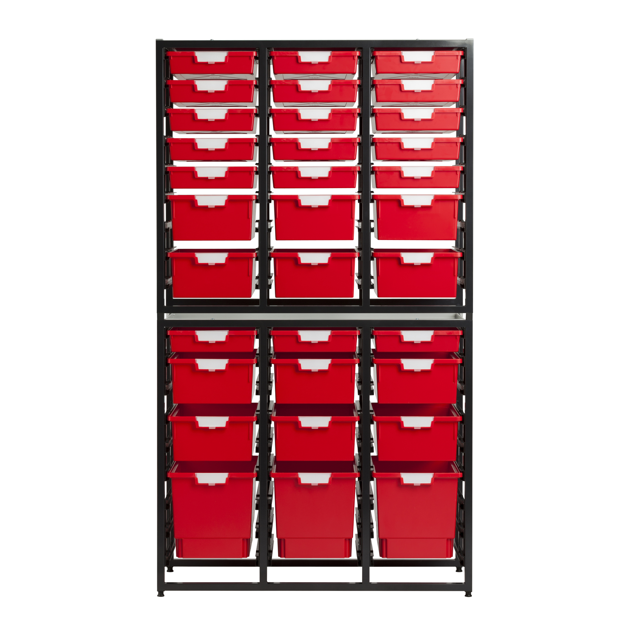 Certwood, Triple Column Wall Unit -SlimLine-54 Module-Red, Included (qty.) 1, Material Steel, Height 75.02 in, Model CE2091DG-18S12D3QPR