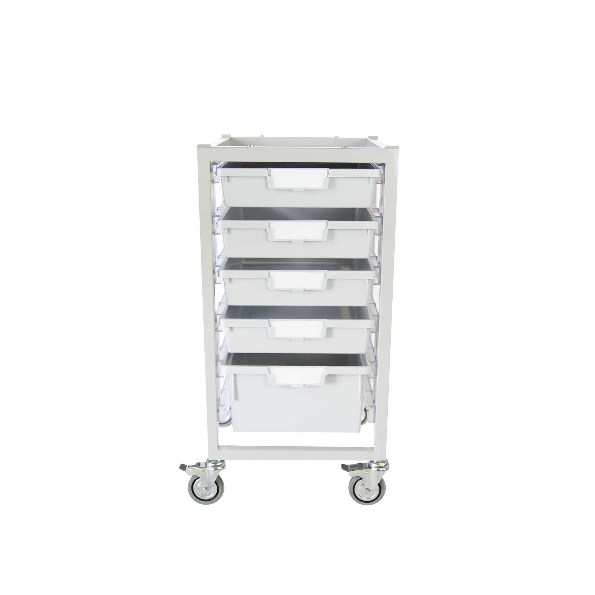 Certwood, Nimble Cart Slim-Gray with 5 Red Trays, Included (qty.) 1, Material Steel, Height 15.75 in, Model CE2100LG-4S1DPR