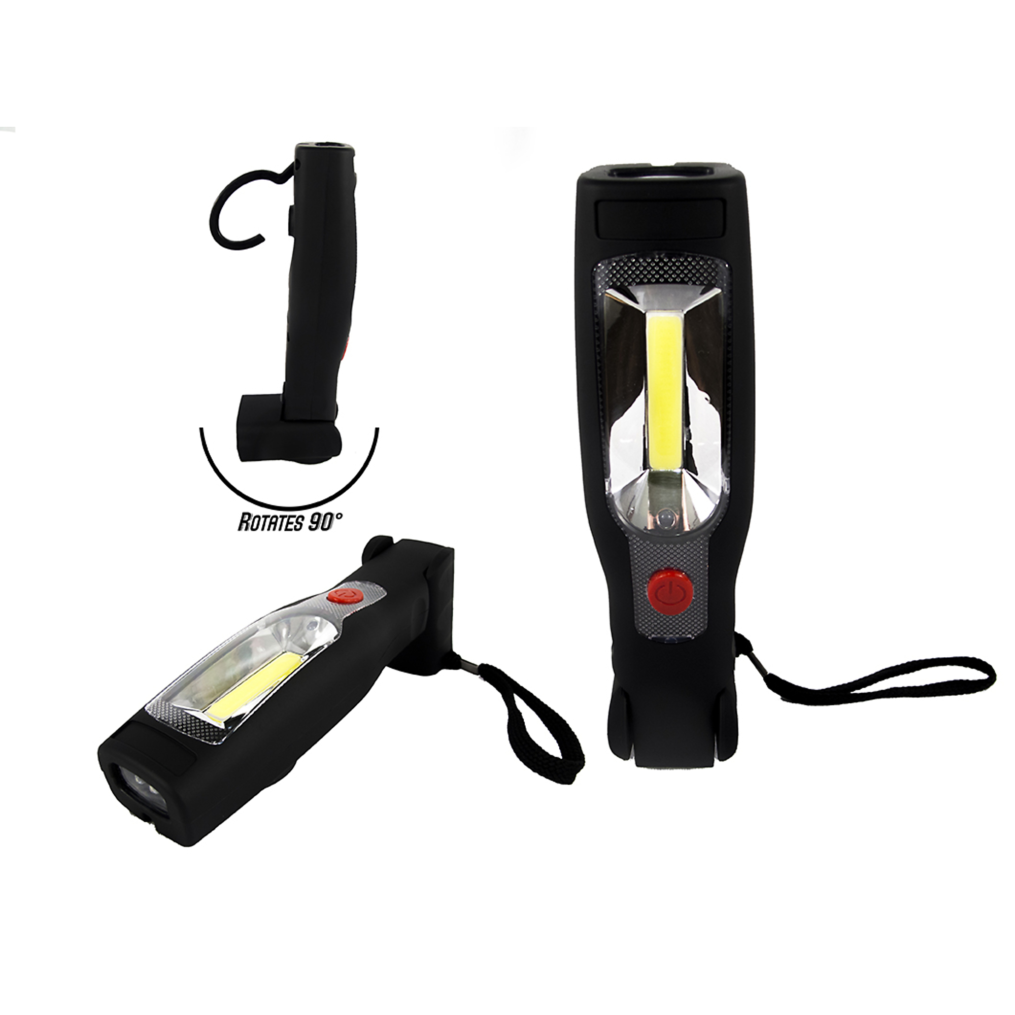 Race Sport Lighting, Hook and Magnet LED Utility Flashlight, Light Bulb Type LED, Model 1004757