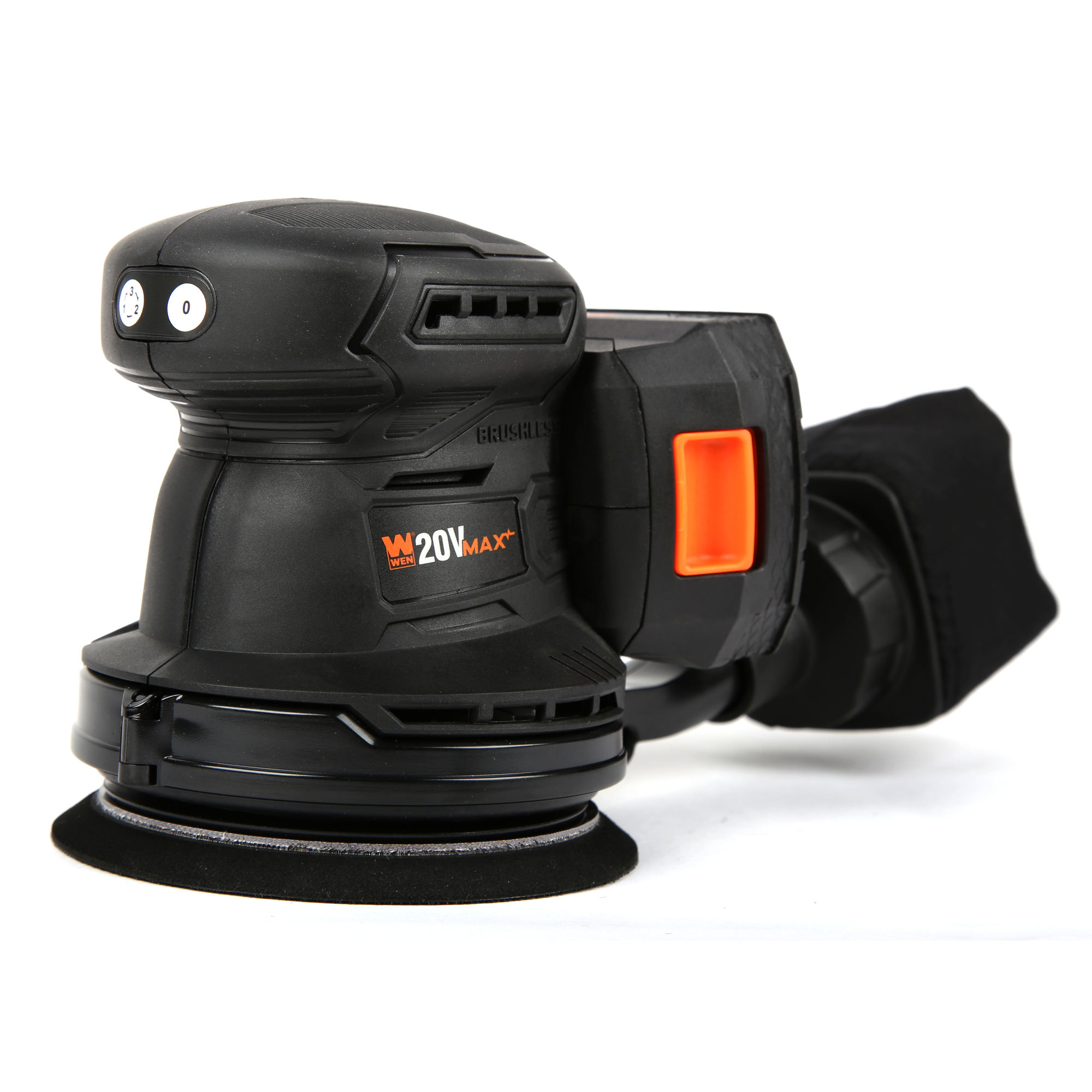 WEN, 20V Max Cordless 5Inch Random Orbit Rotary Sander, Max. Speed 11000 OPM, Pad Diameter 5 in, Model 20405