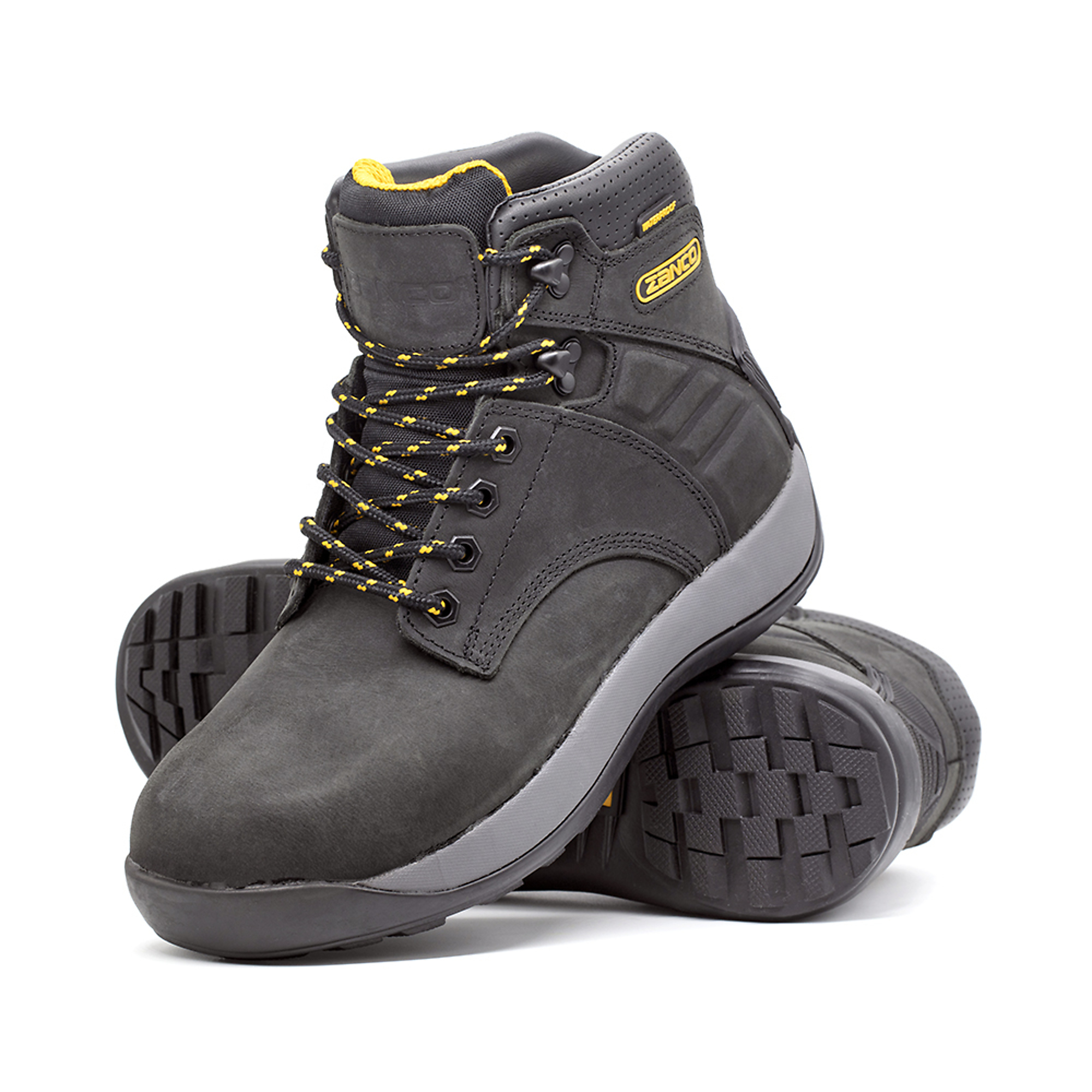 Zanco, Men's Waterproof,Steel toe,EH,Safety boots, Size 7, Width Medium, Color BLACK, Model 8236-01-7