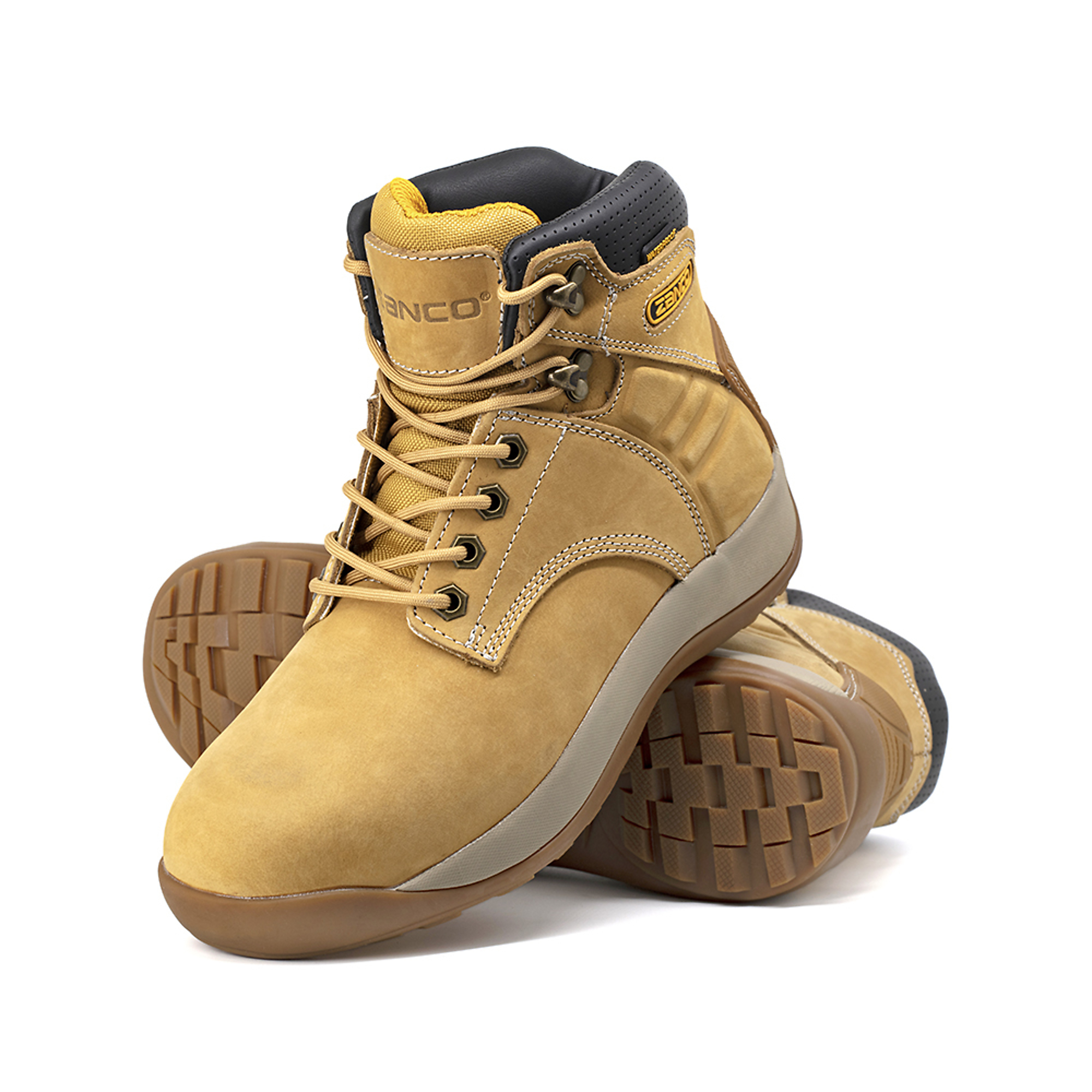 Zanco, Men's Waterproof,Steel toe,EH,Safety boots, Size 7 1/2, Width Medium, Color WHEAT, Model 8236-16-7.5