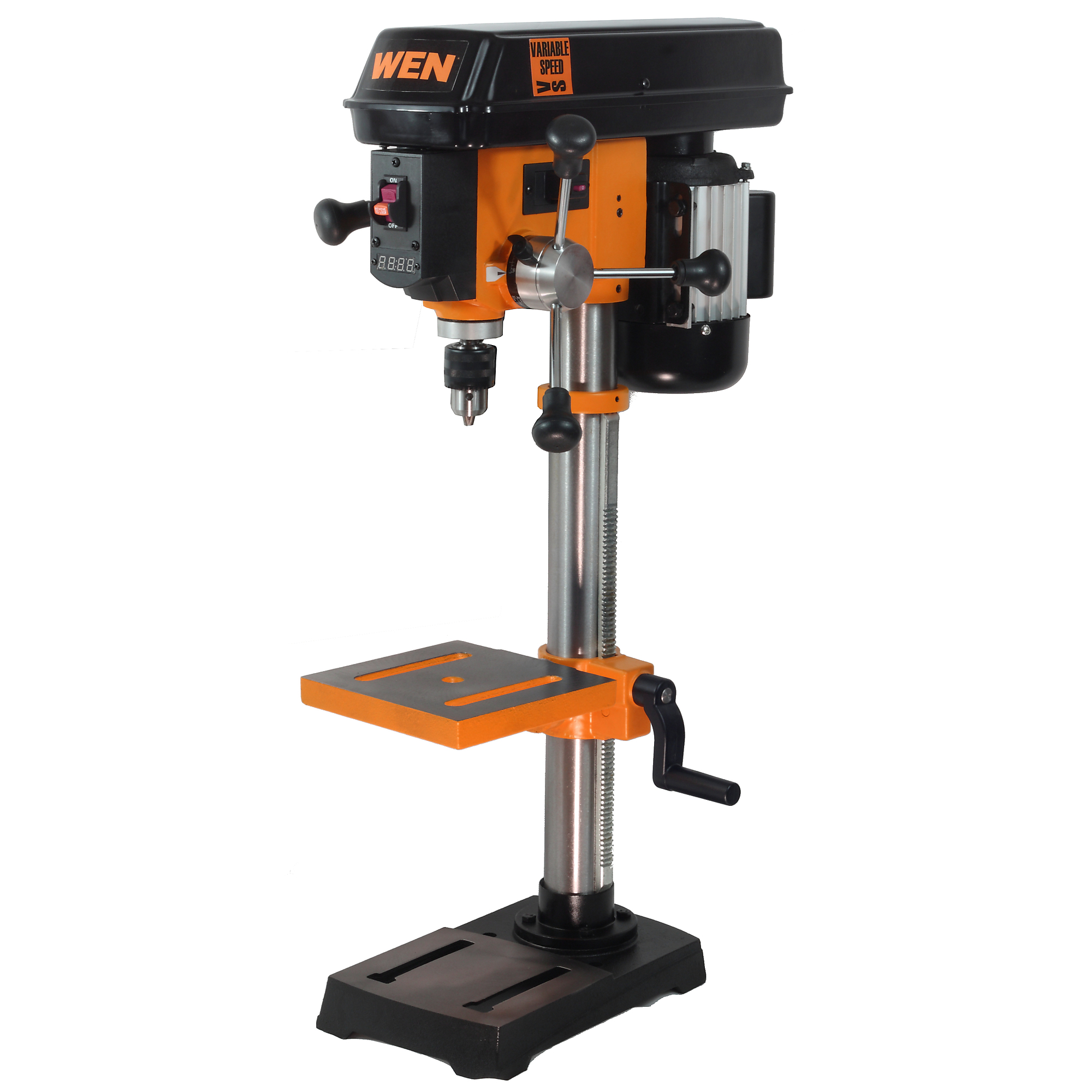 WEN, 10Inch Variable Speed Cast Iron Benchtop Drill Press, Chuck Size 0.5 in, Horsepower 0.8 Model 4212T
