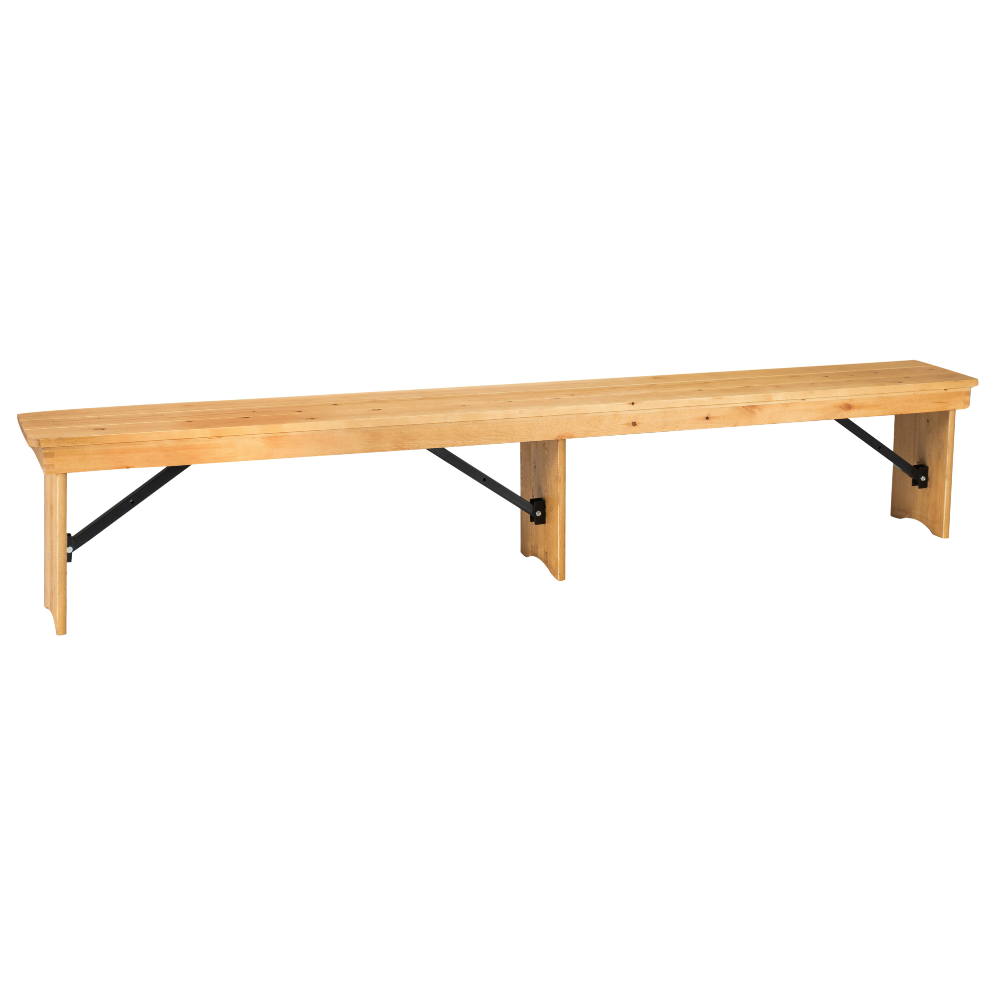 Flash Furniture, 8ft. x 12Inch Light Natural Solid Pine Folding Bench, Primary Color Brown, Included (qty.) 1 Model XAB96X12LLN