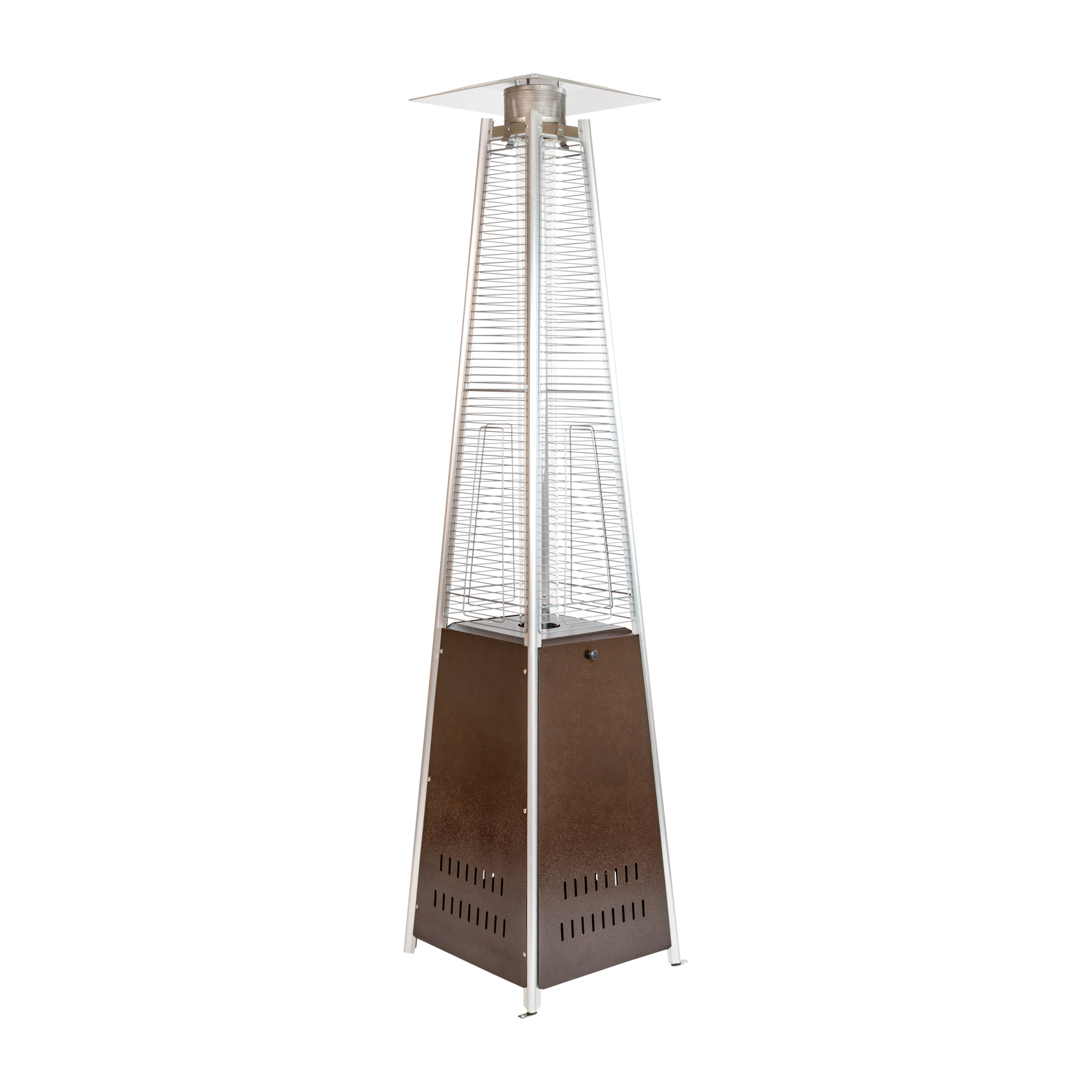 Flash Furniture, Pyramid Outdoor Patio Heater-Bronze -7.5ft. Tall, Fuel Type Propane, Diameter 0 in, Material Stainless Steel, Model NANFSDC02BR