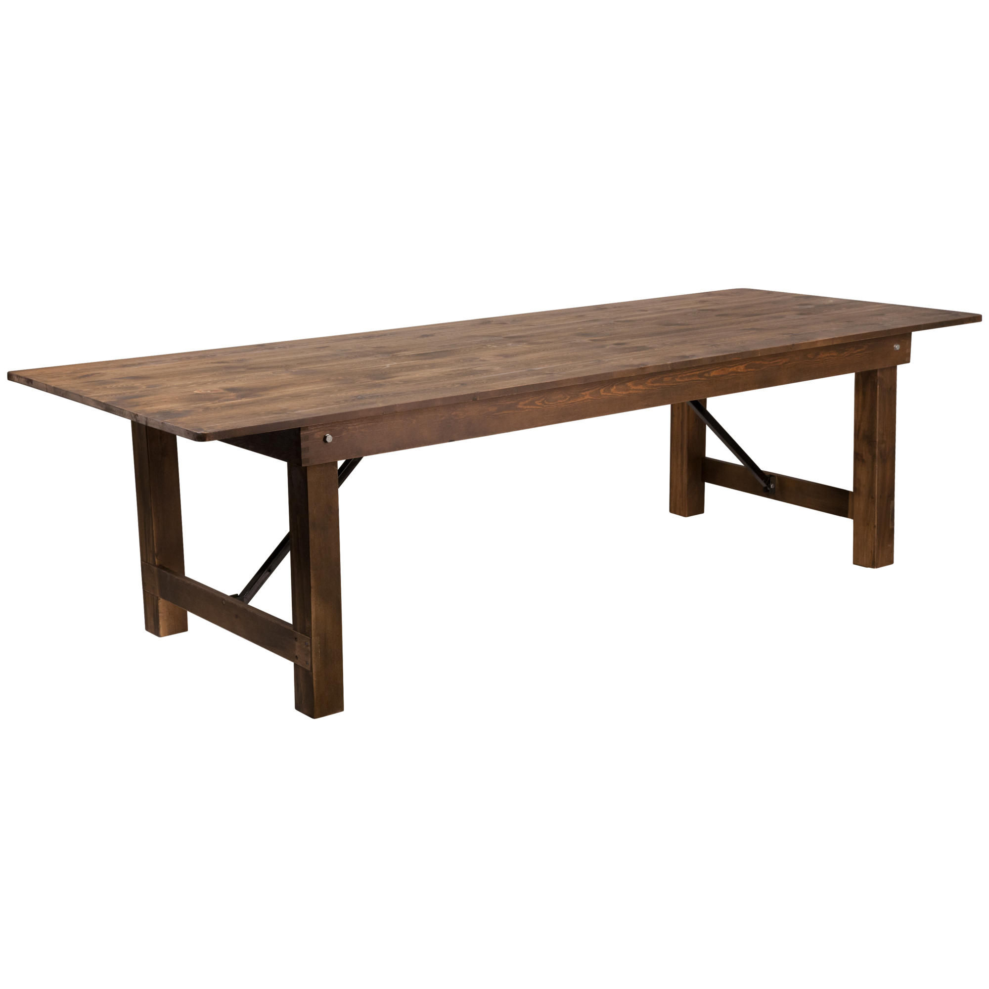Flash Furniture, 9ft. x 40Inch Antique Solid Pine Folding Farm Table, Height 30 in, Width 40 in, Length 108 in, Model XAF108X40