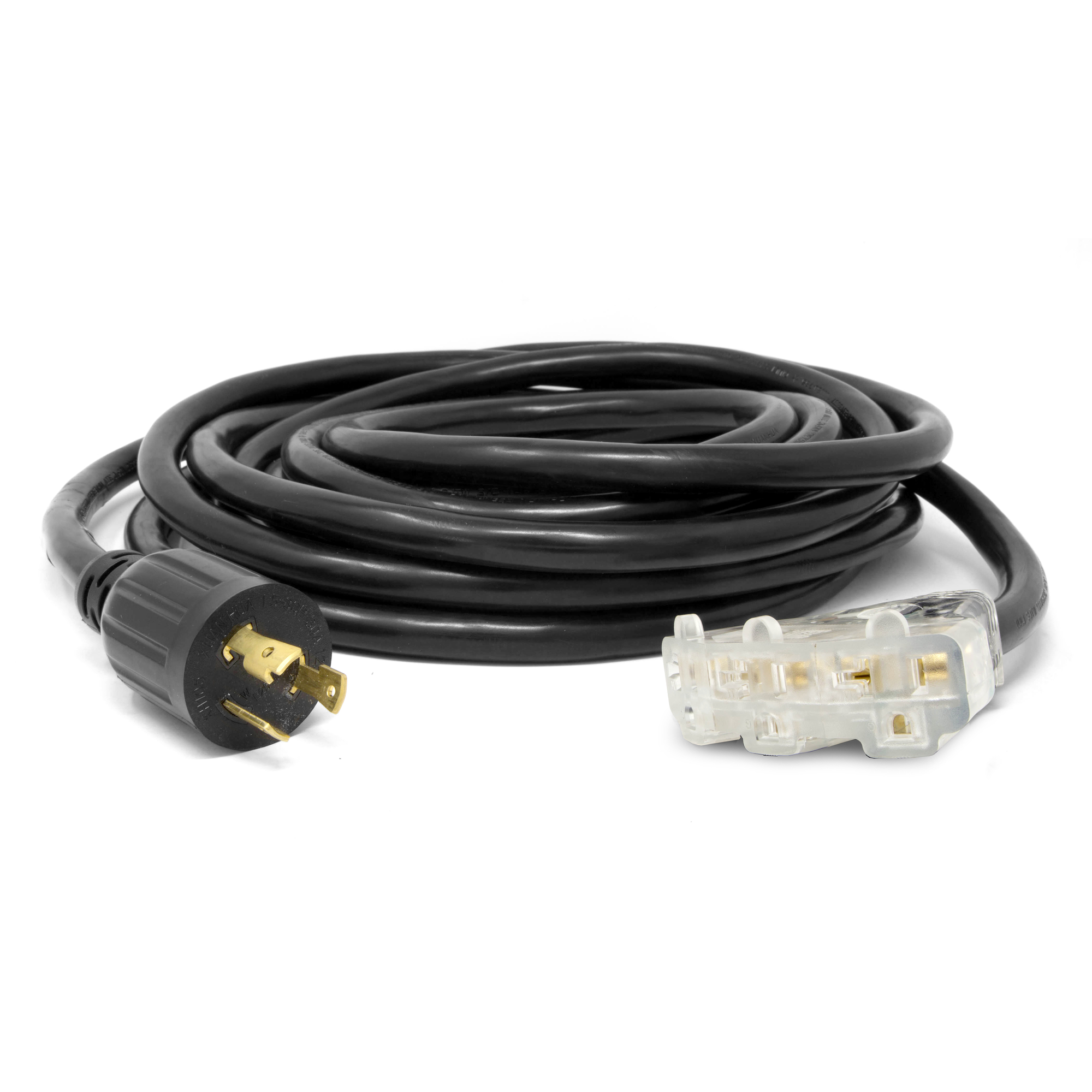 WEN, 25ft. 30-Amp SJTW 10/3 Generator Extension Cord, Amps 30 Cord Length 25 ft, Model PC2513