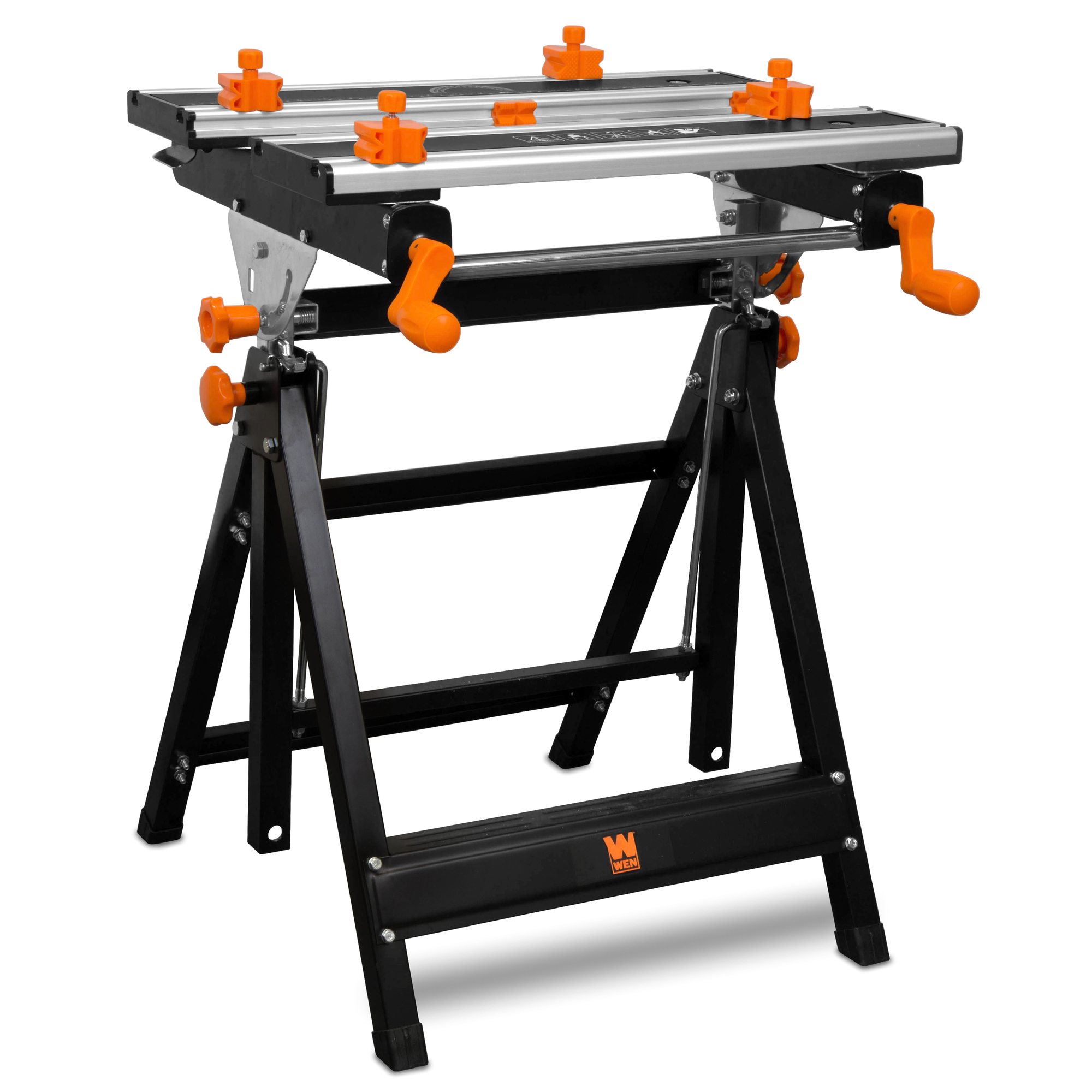 WEN, 24Inch Adjustable Tilting Steel Portable Work Bench, Width 25.5 in, Depth 25.375 in, Height 38.75 in, Model WB2322T