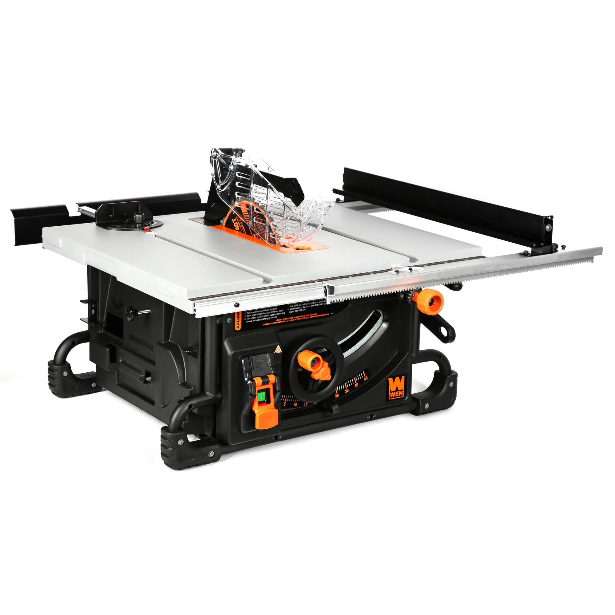 WEN, 15A 10Inch Industrial Benchtop Jobsite Table Saw, Blade Diameter 10 Horsepower 2.5 HP, Volts 120 Model TT1015