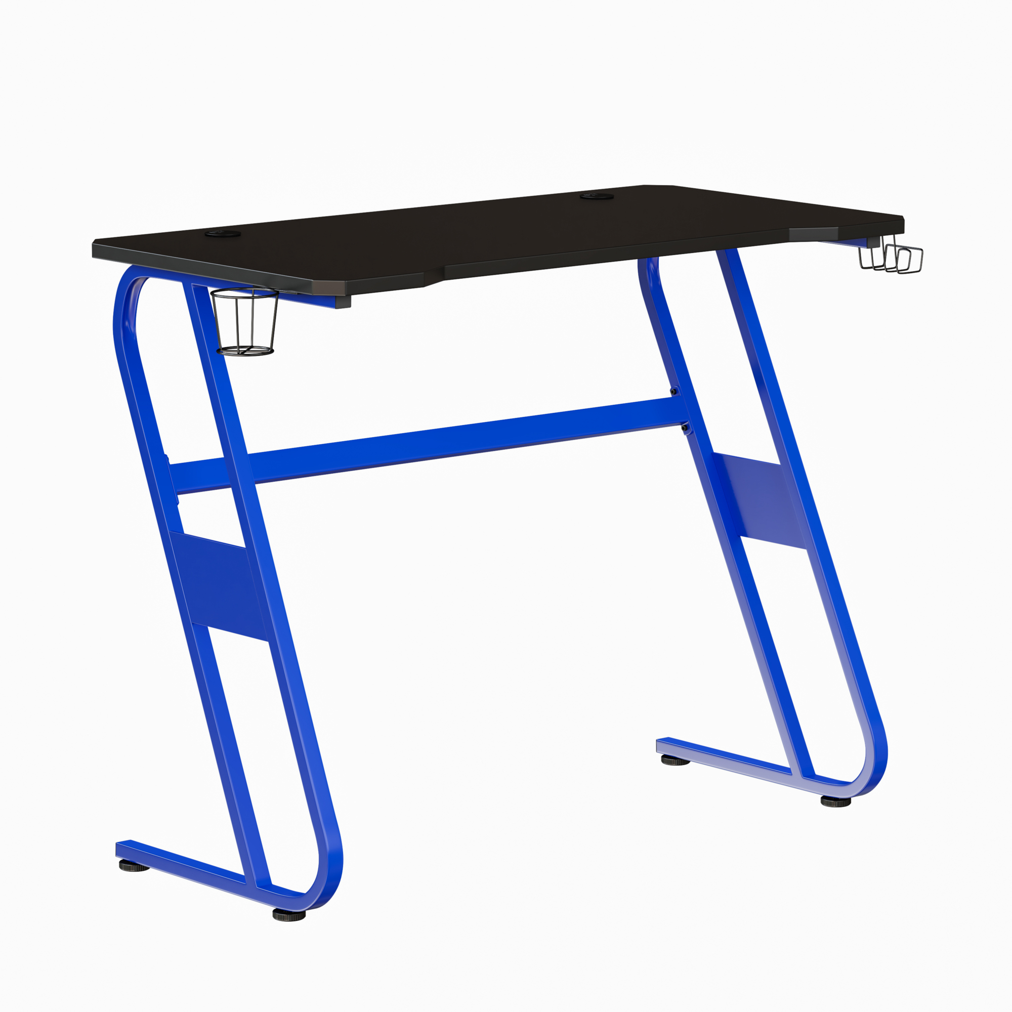 Flash Furniture, Blue Gaming Desk with Cup Holder - Headphone Hook, Width 51.5 in, Height 30 in, Depth 23.75 in, Model NANRSG1030BL