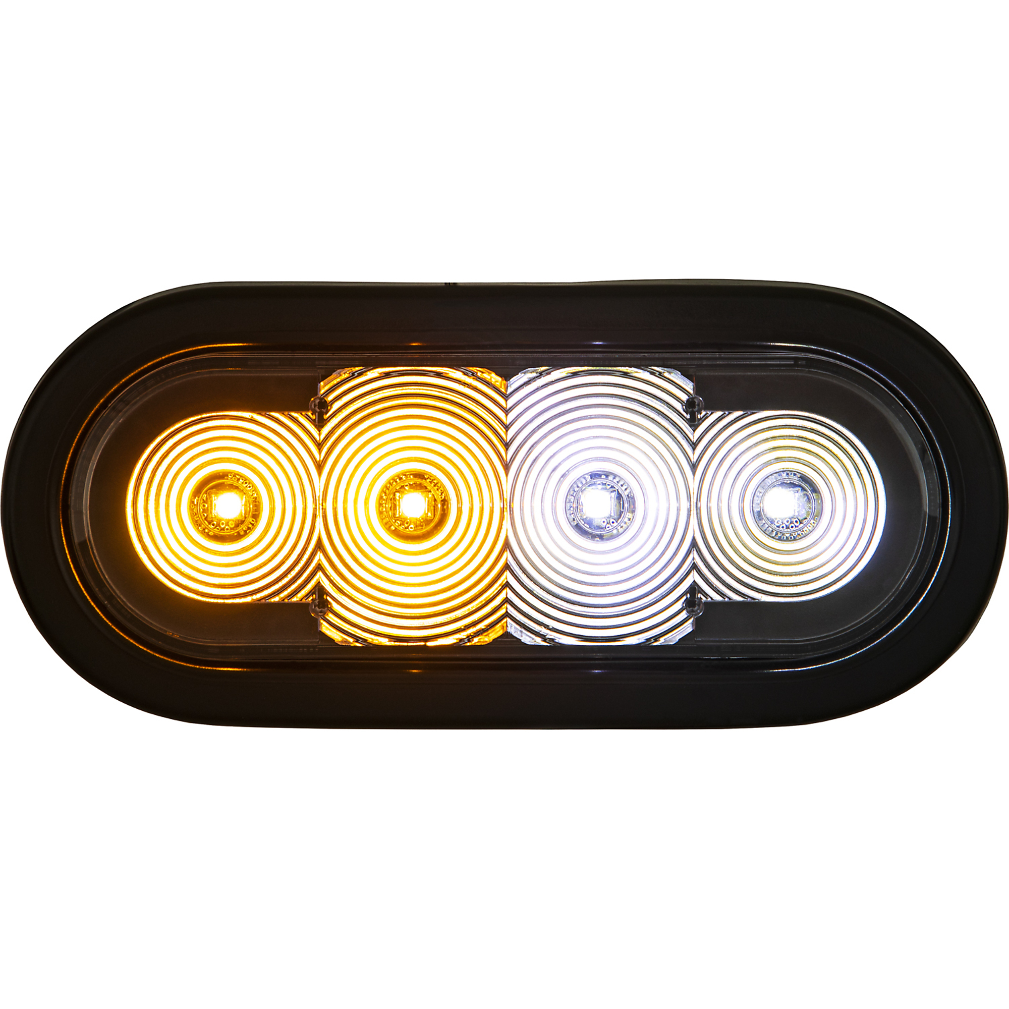 Buyers Products, 6Inch LED Oval Strobe Light w/ Amber/Clear LEDs, Light Type LED, Lens Color Clear, Included (qty.) 1 Model SL62AC