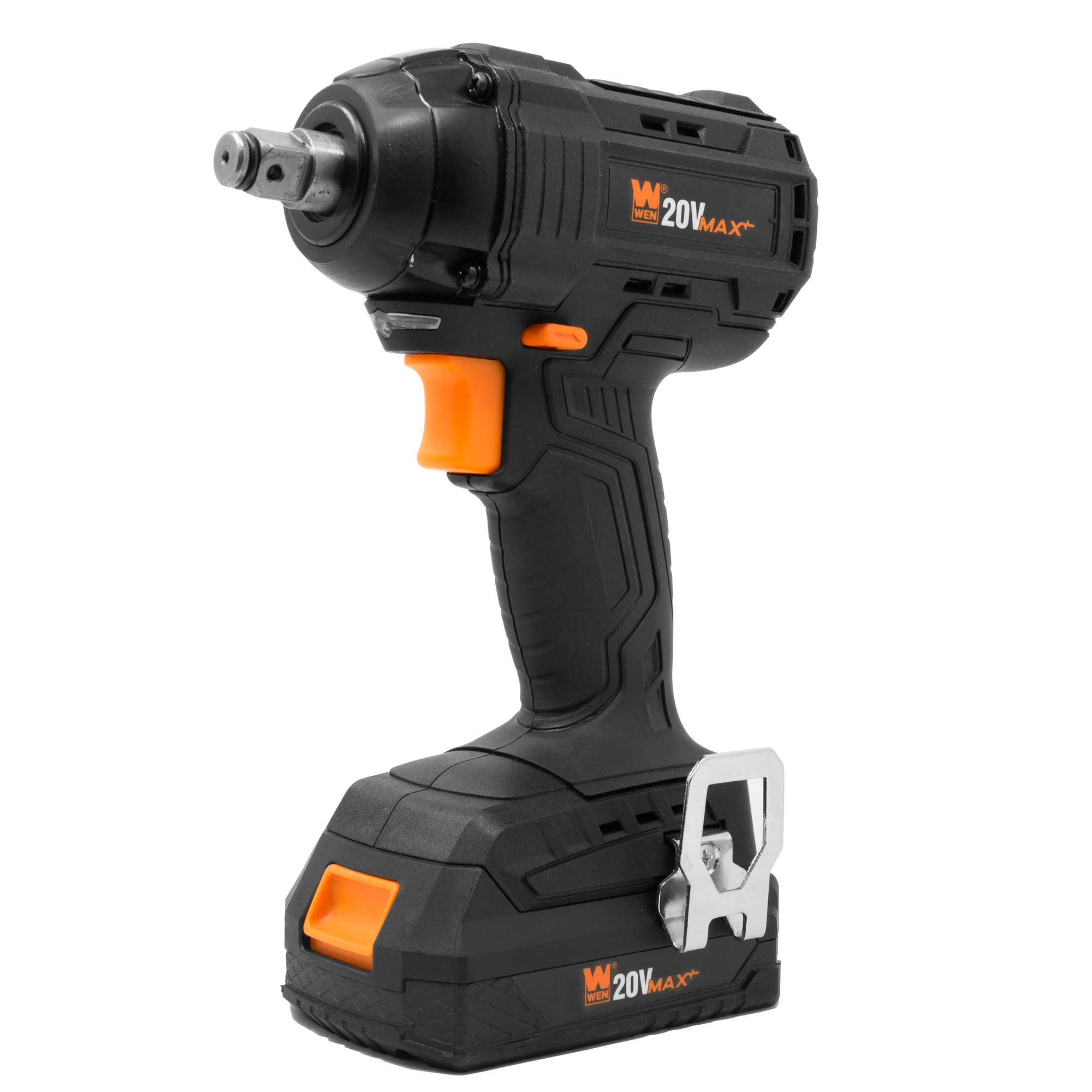 WEN, 20V Brushless 1/2Inch Impact Wrench + battery/charger, Drive Size 1/2 in, Volts 20 Battery Type Lithium-ion, Model 20107