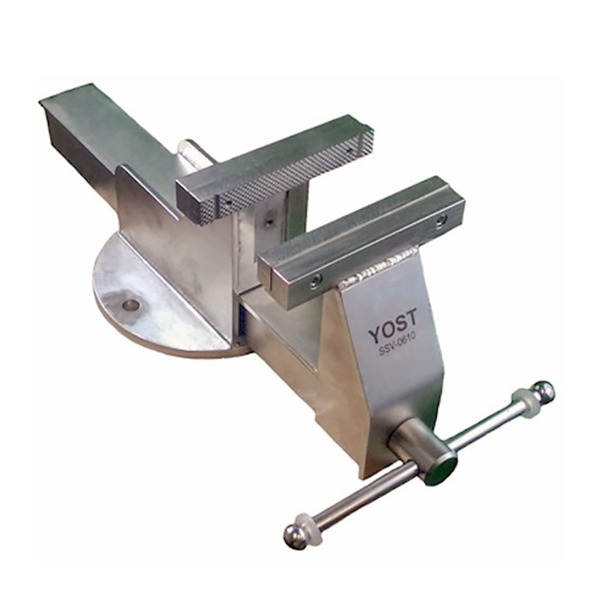 Yost Vises, 6Inch Stainless Steel Vise, Jaw Width 6 in, Jaw Capacity 10 in, Material Stainless Steel, Model SSV-0610N