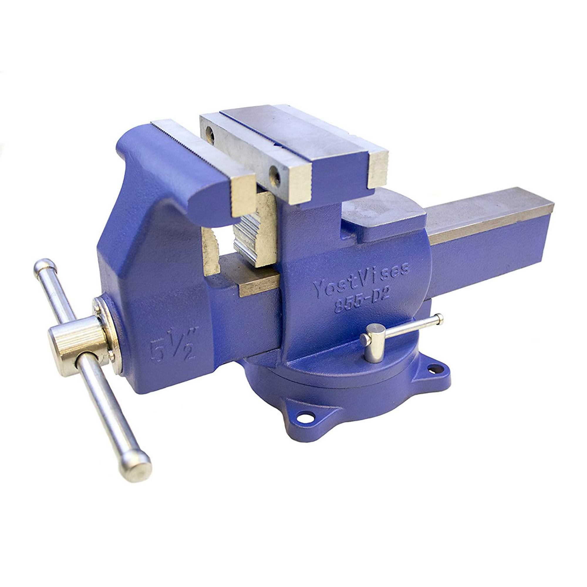 Yost Vises, 5.5Inch Reversible Combo Vise, Jaw Width 5.5 in, Jaw Capacity 6 in, Material Ductile Iron, Model 855-D2 -  56488