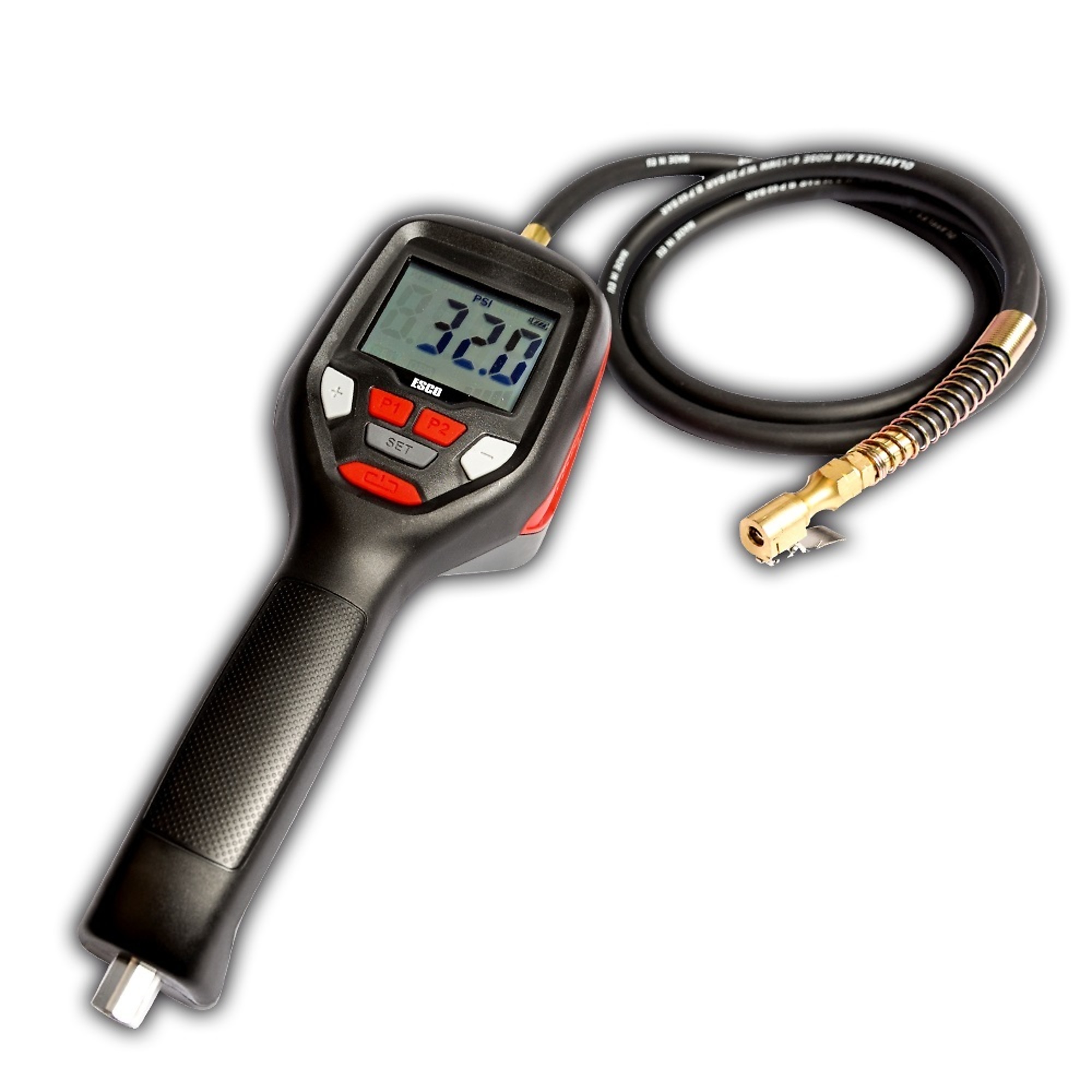 ESCO, Automatic Tire Inflator Digital LCD Rechargable, Max. PSI 174 Power Source Battery, Model 10963