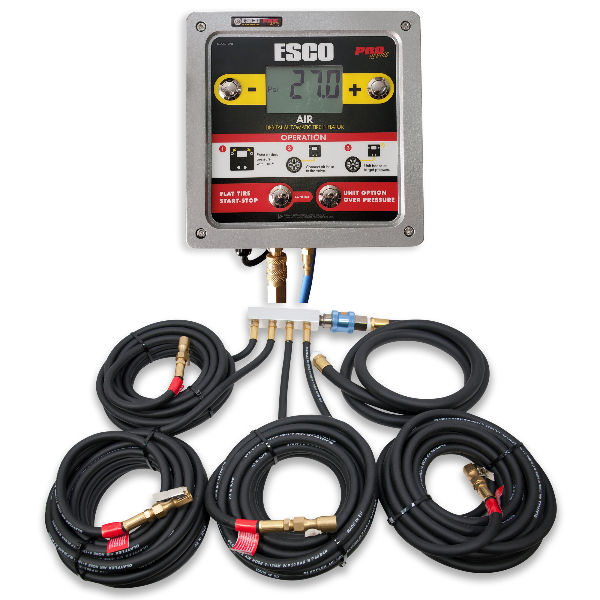 ESCO, Wall Mounted Tire inflator Kit, Max. PSI 145 Power Source Corded, Model 10965-K