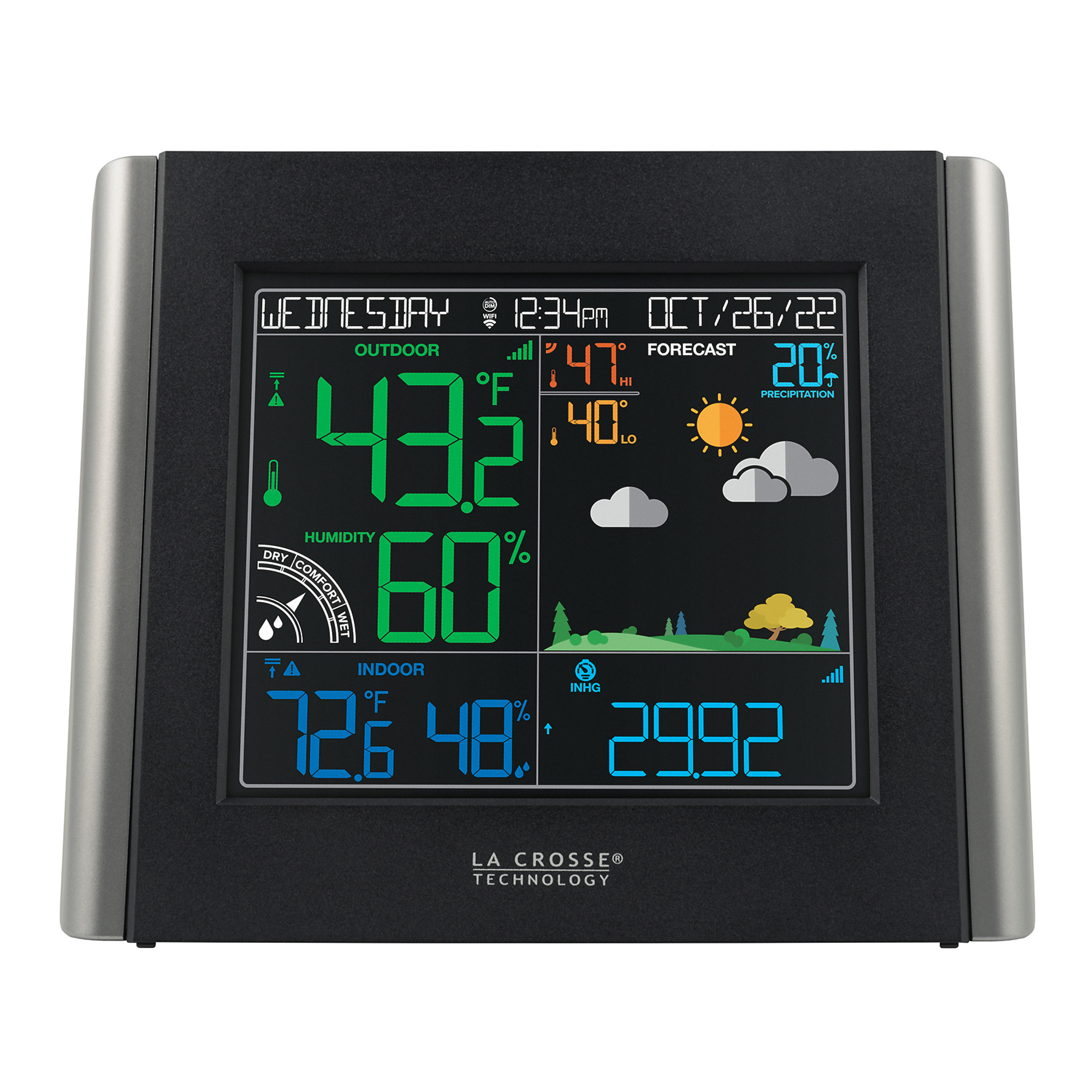 LaCrosse Technology, Wireless Wi-Fi Weather Station, Display Type LED, Model V11-TH