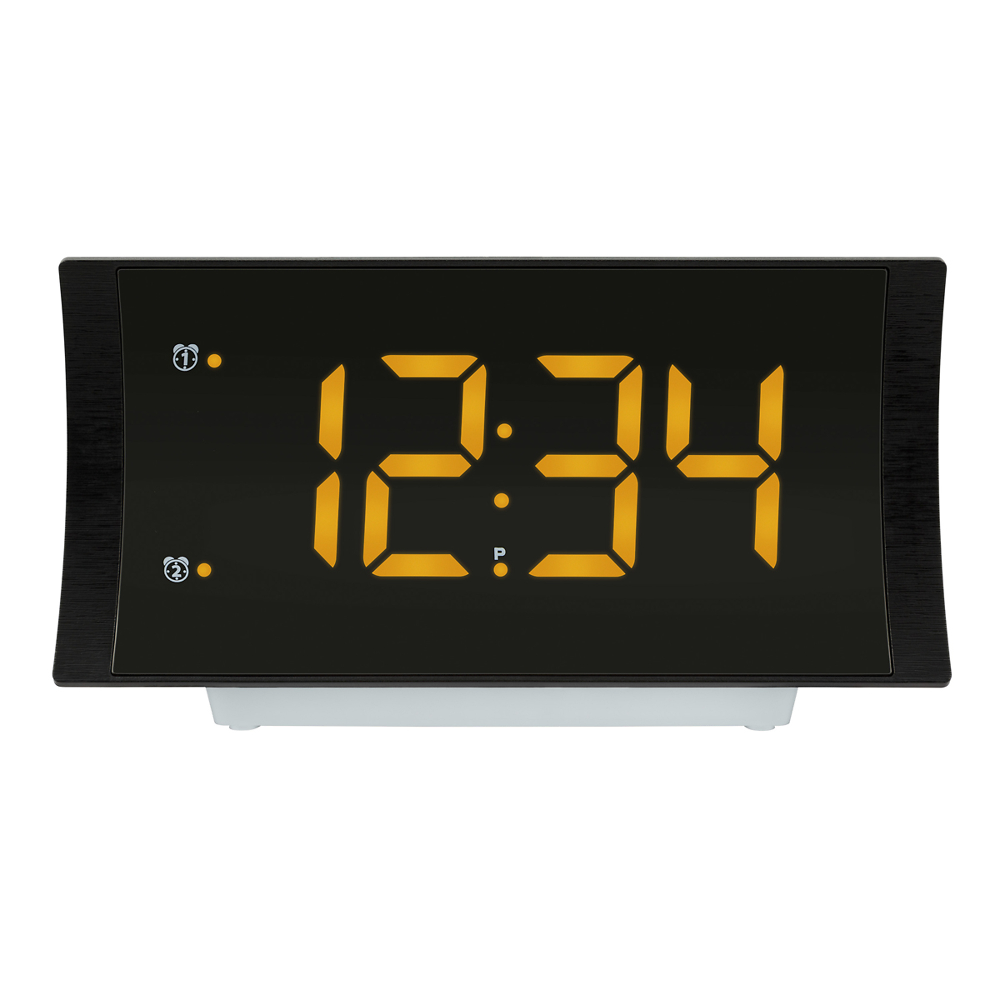 LaCrosse Technology, Curved Alarm Clock W/Radio USB Charging Port, Model 617-89577-INT
