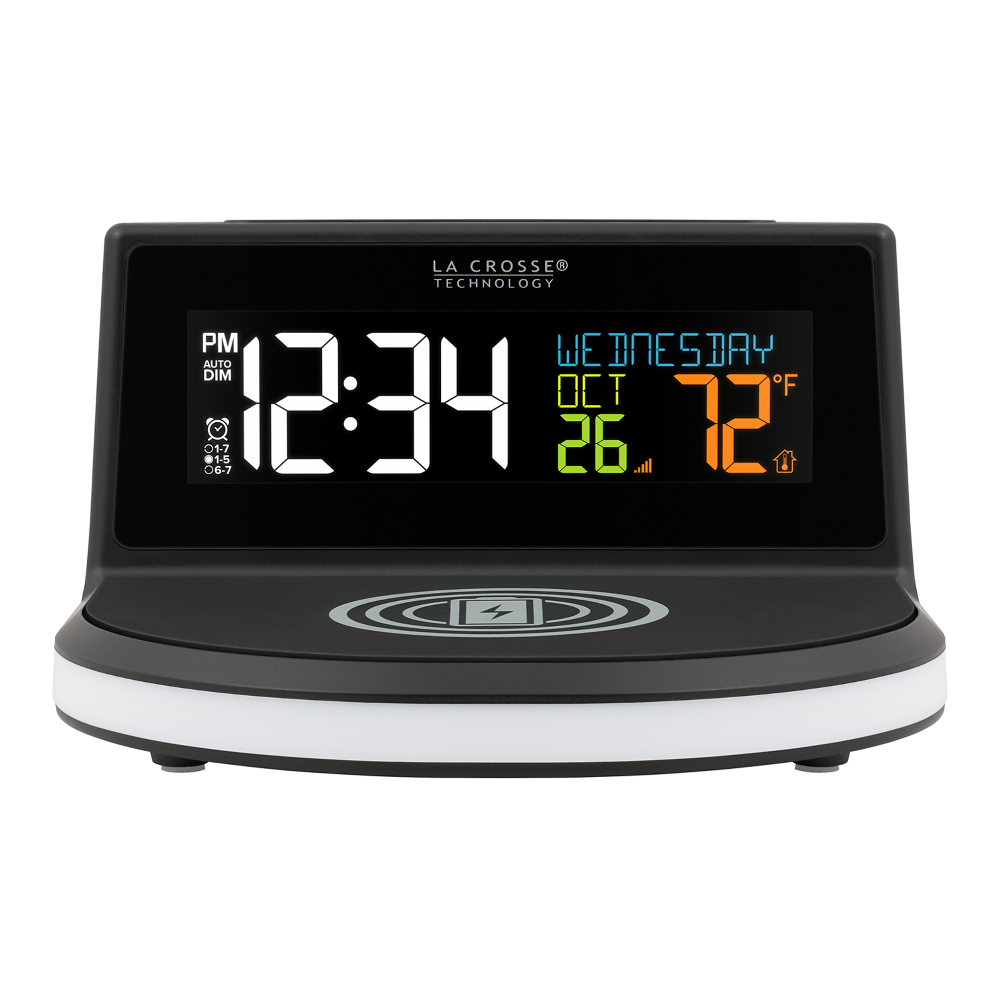 "LaCrosse Technology, ""GLOW"" Wireless Charging Alarm Clock, Model 617-84947-INT"