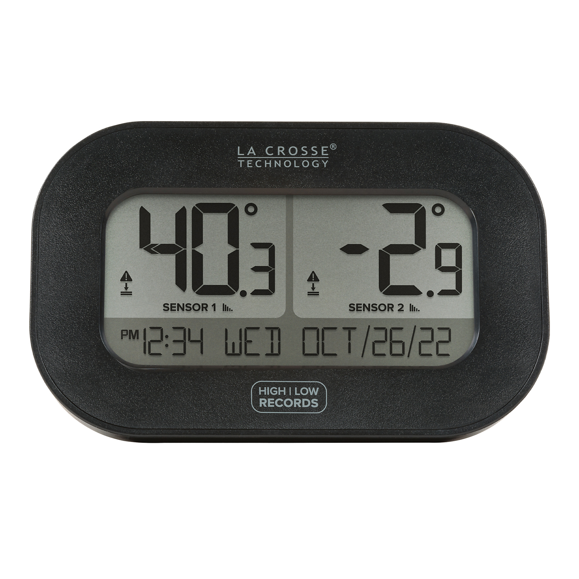 LaCrosse Technology, Dual Temperature Station with Magnetic Back, Display Type LCD, Model 308-04747-INT