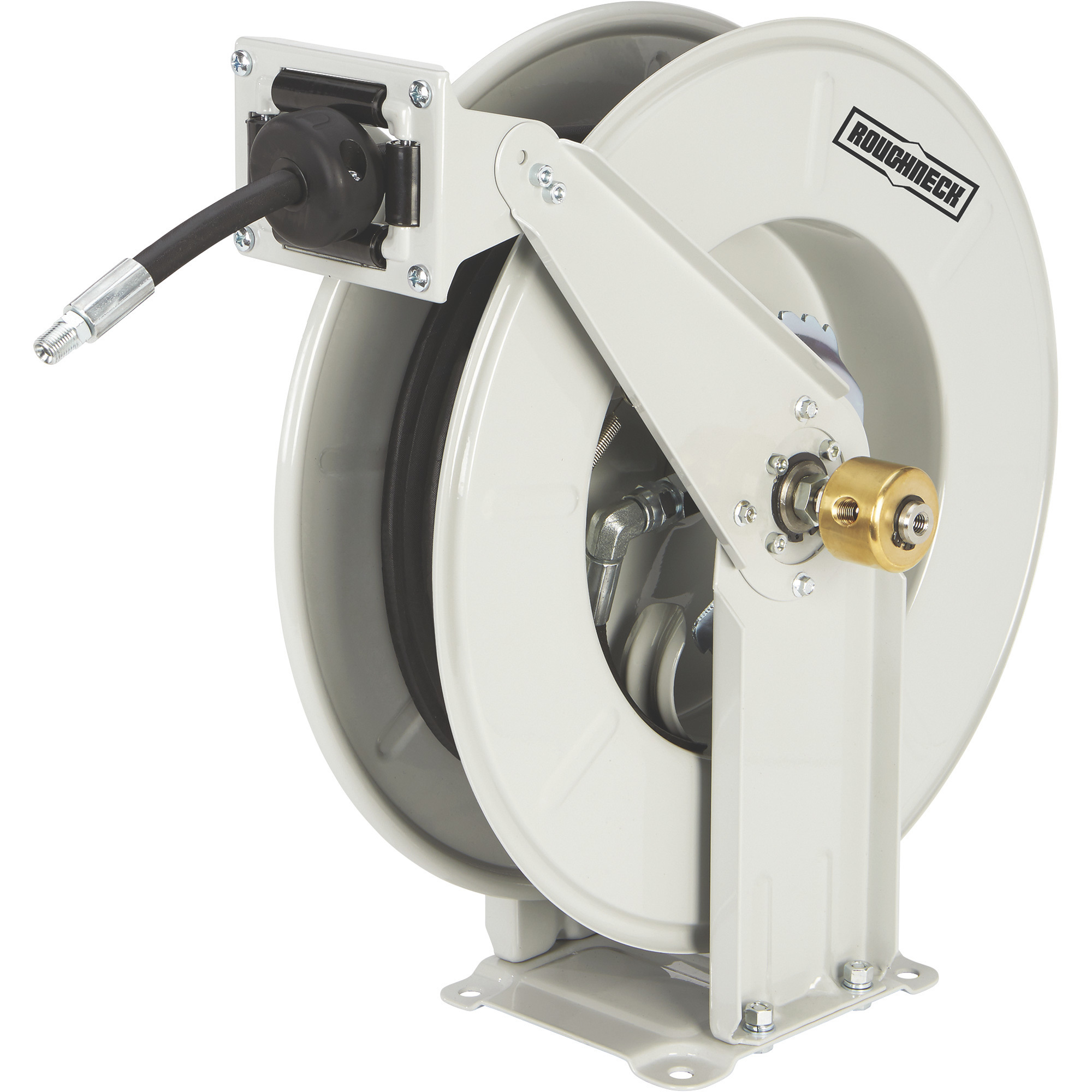 Roughneck Heavy-Duty Grease Hose Reel with 1/4Inch x 50ft. Hose