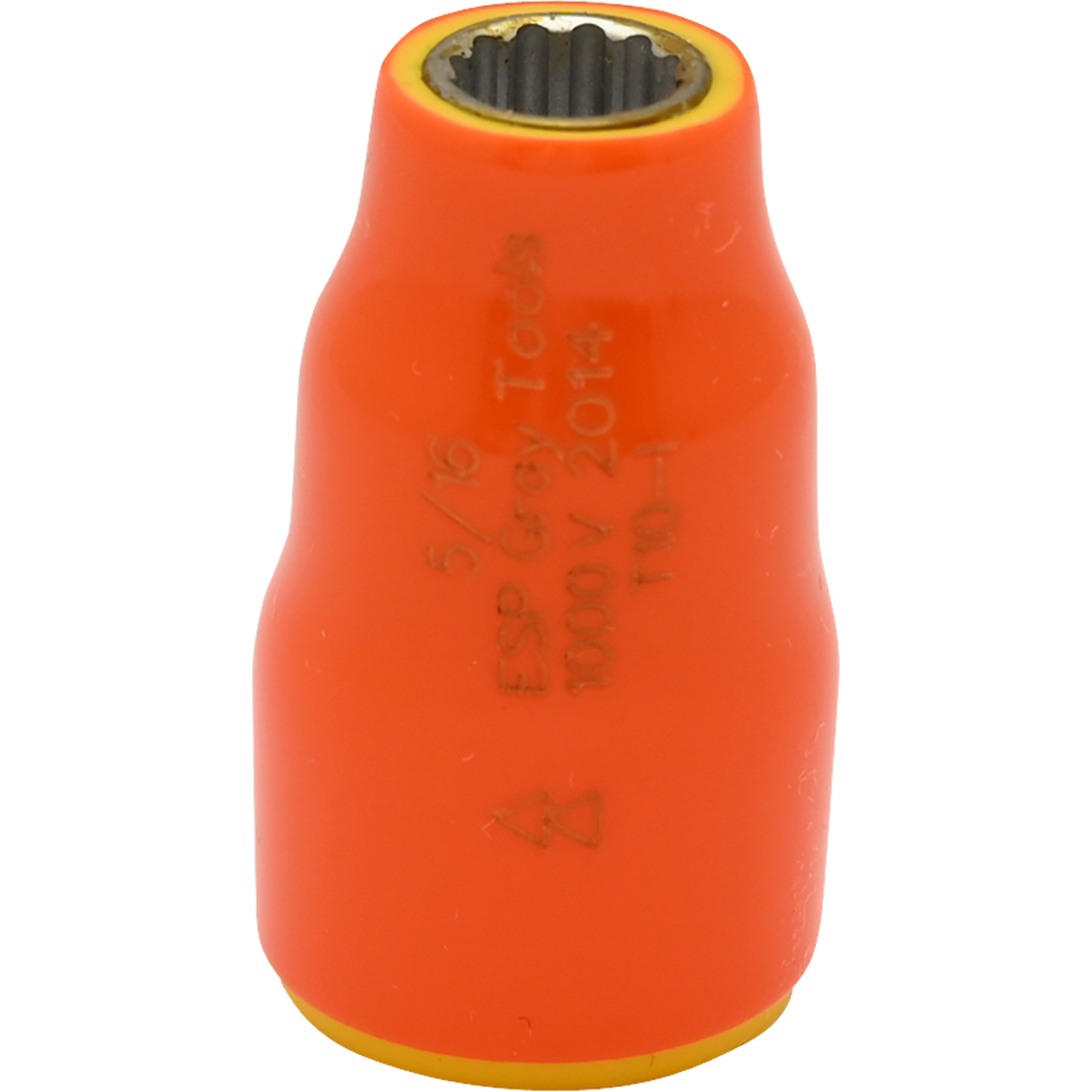 5/16Inch X 3/8Inch Drive Socket 1000V Insulated, Socket Size 5/16 in, Drive Size 3/8 in, Model - Gray Tools T10-I