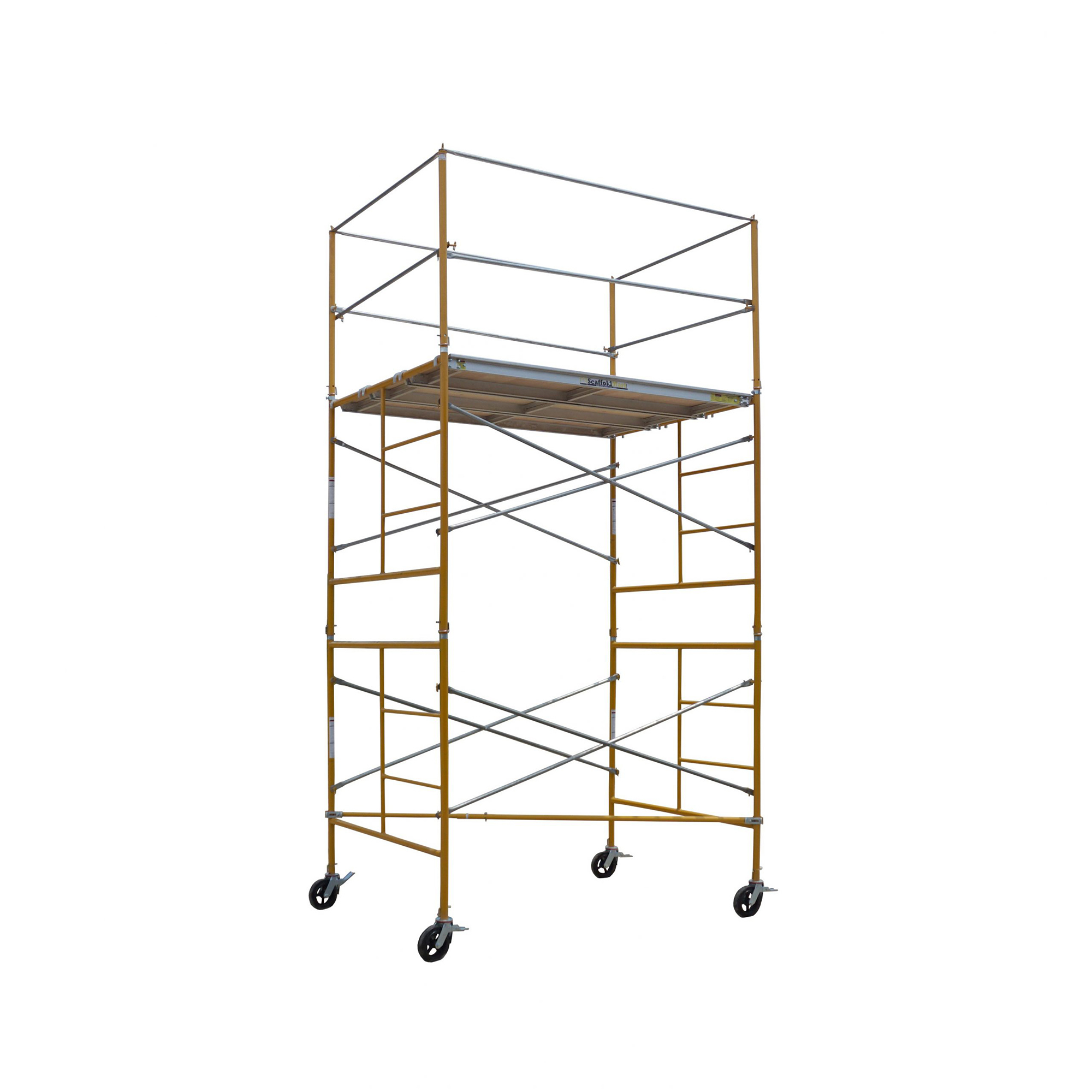 ScaffoldMart, 11ft. Rolling Tower Package, Capacity 2480 lb, Frame Material Steel, Max. Platform Height 11 ft, Model BB11R