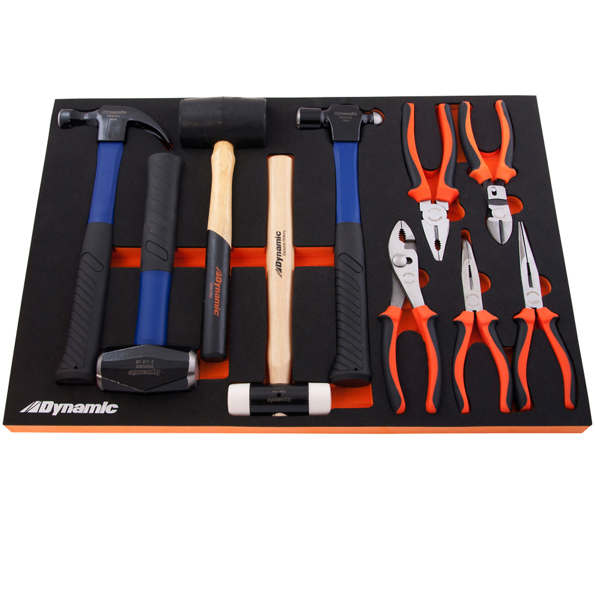 Dynamic Tools, Hammer Pliers Set With Foam Tool Organizer, Pieces (qty.) 11 Model D096001-FT5T