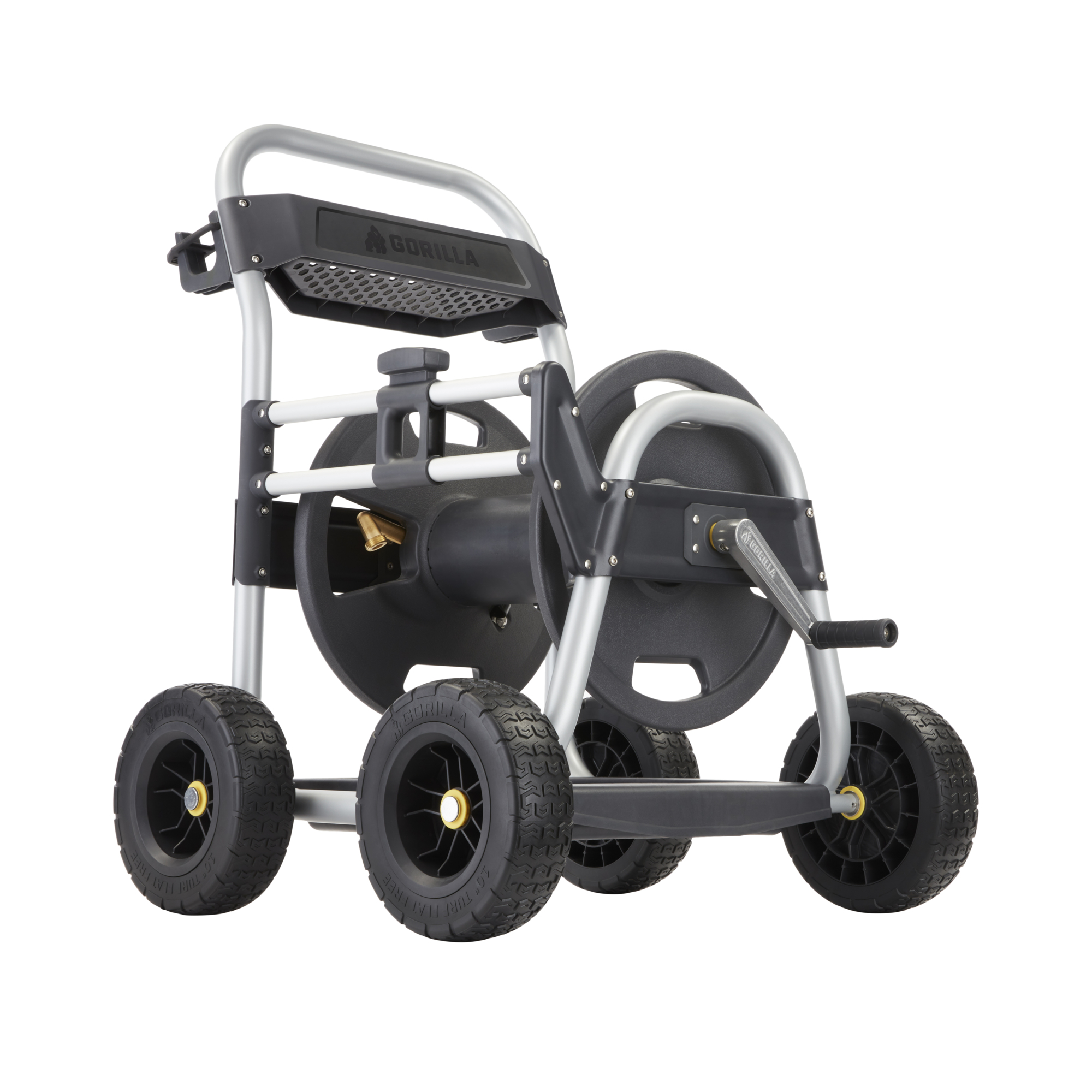 Gorilla, 250ft. Aluminum Hose Reel Cart, Hose Length Capacity 250 ft, Color Black, Model GRC-250G