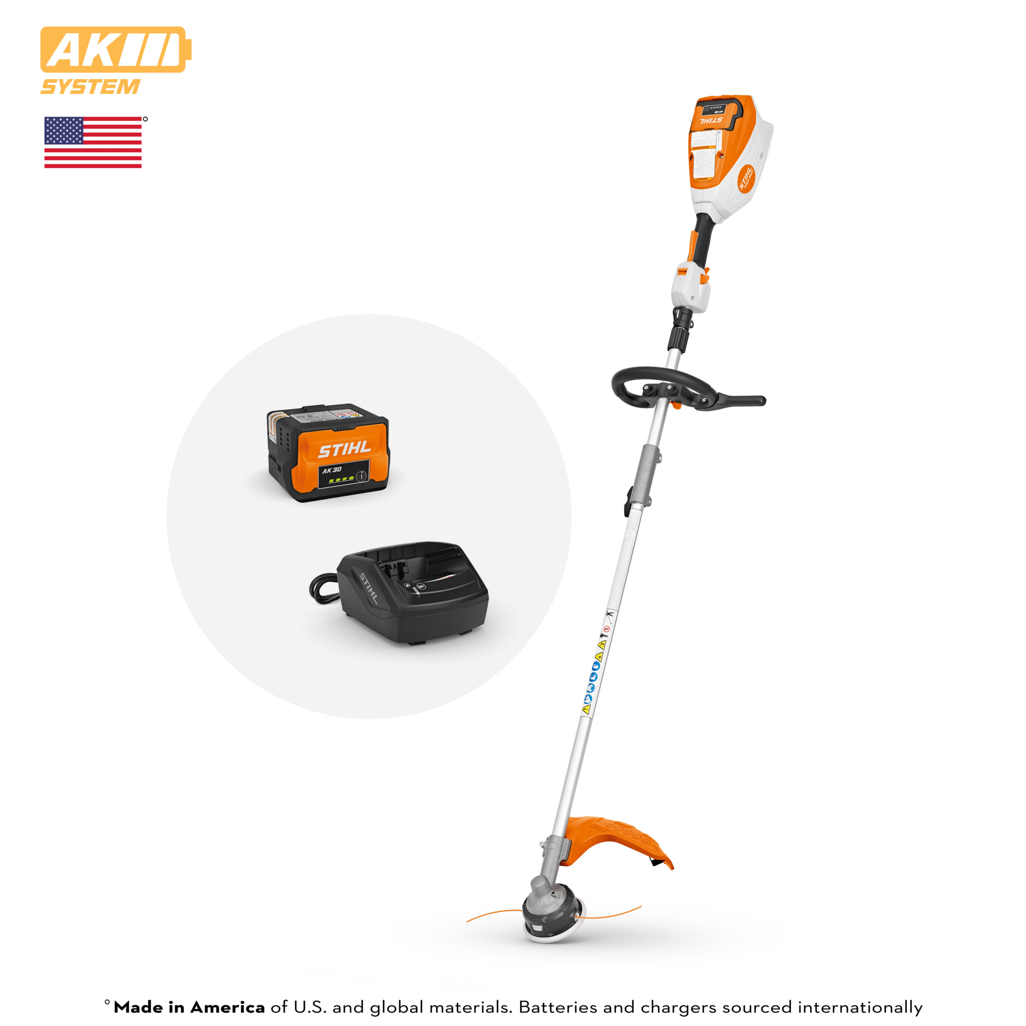 Stihl, Homeowner Lithium-Ion KombiSystem, Primary Power Source Battery, Model KMA 80 R FS-KM