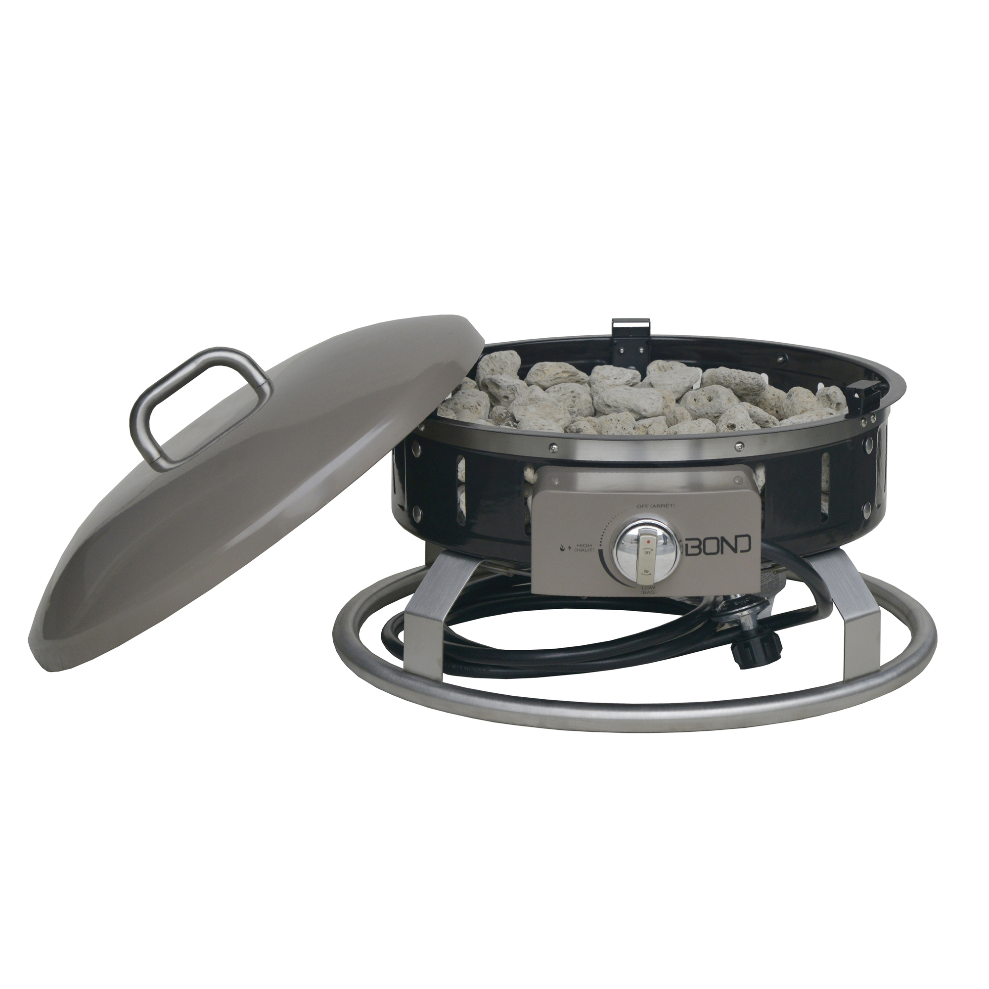 Bond, Platinum Portable Gas Fire Pit, Fuel Type Propane, Diameter 22.85 in, Material Steel, Model 52251