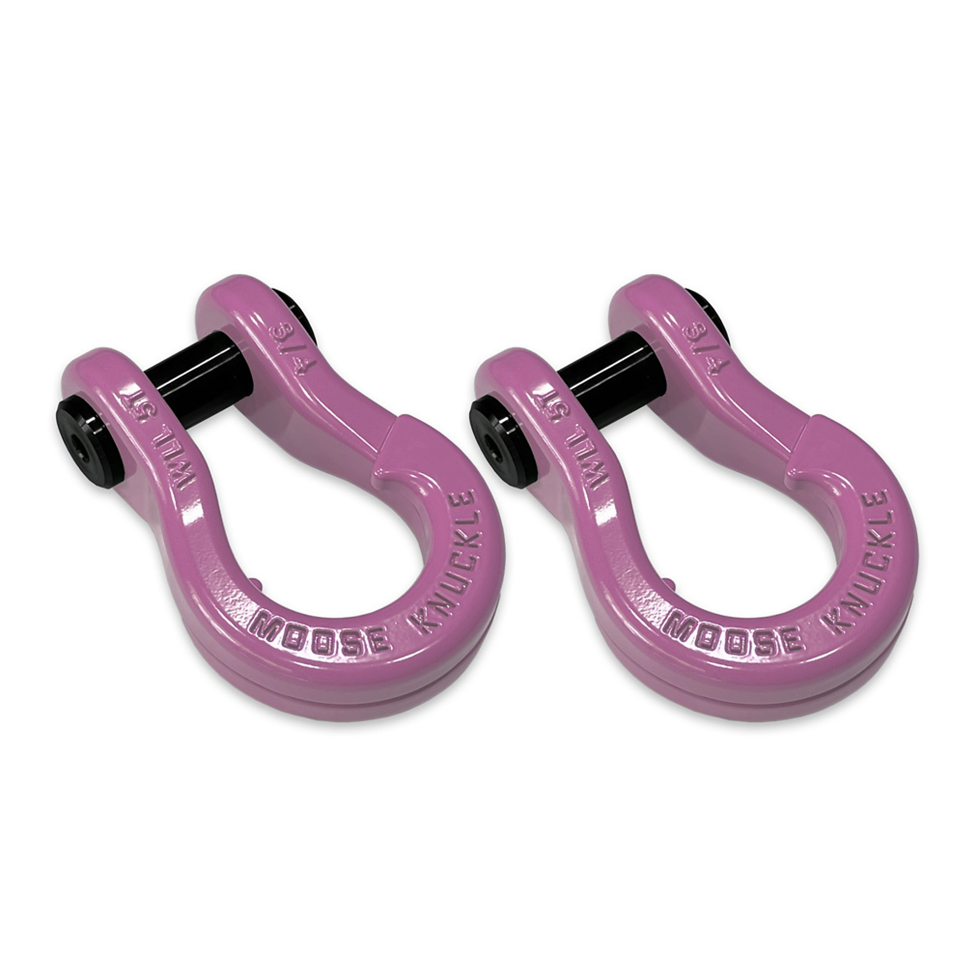 Moose Knuckle Offroad, 3/4 Jowl Split Shackle Pretty Pink / Pretty Pink, Working Load Limit 10000 lb, Model FN000020-131