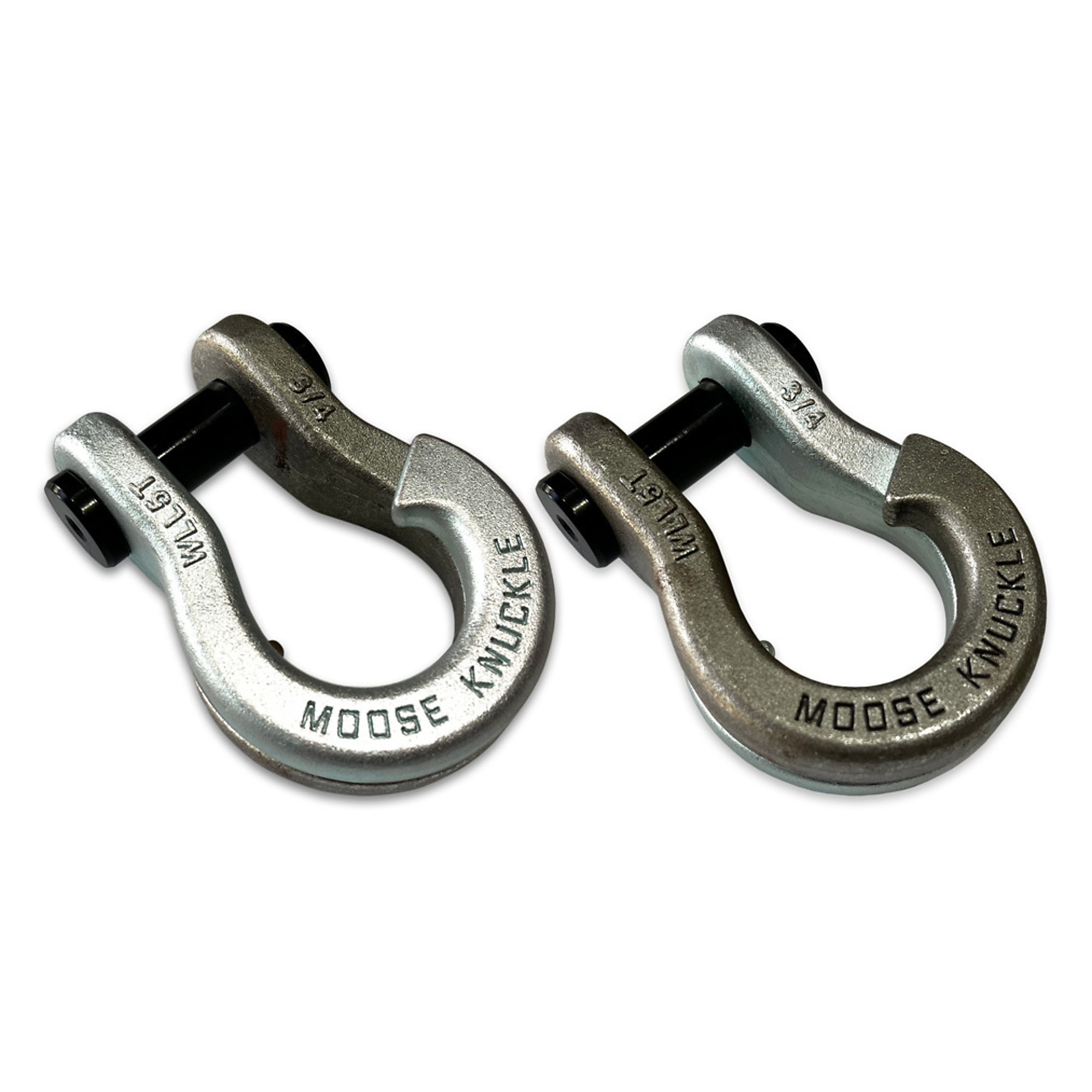 Moose Knuckle Offroad, 3/4 Jowl Split Shackle Nice Gal / Raw Dog, Working Load Limit 10000 lb, Model FN000020-156