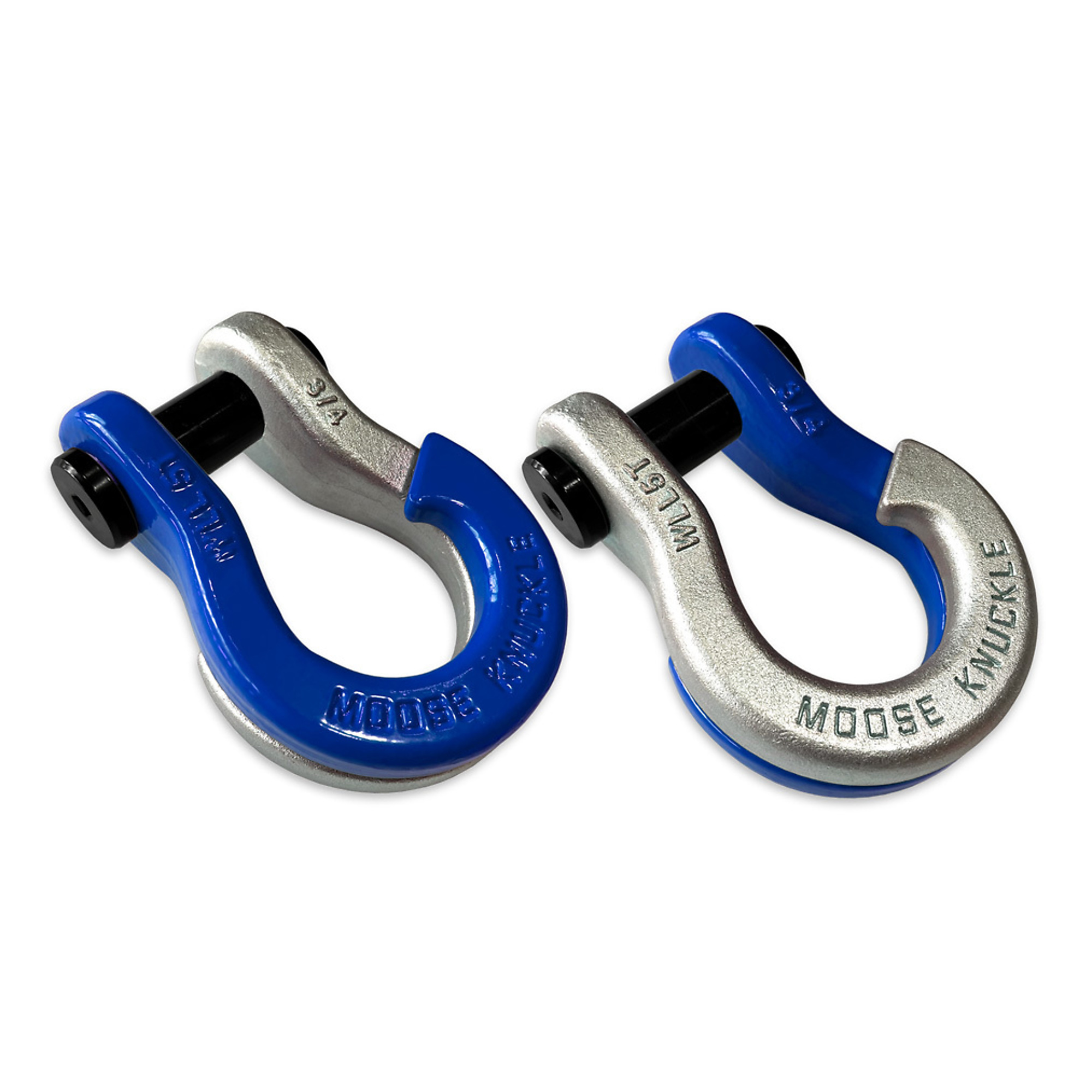 Moose Knuckle Offroad, 3/4 Jowl Split Shackle Blue Balls / Nice Gal, Working Load Limit 10000 lb, Model FN000020-076