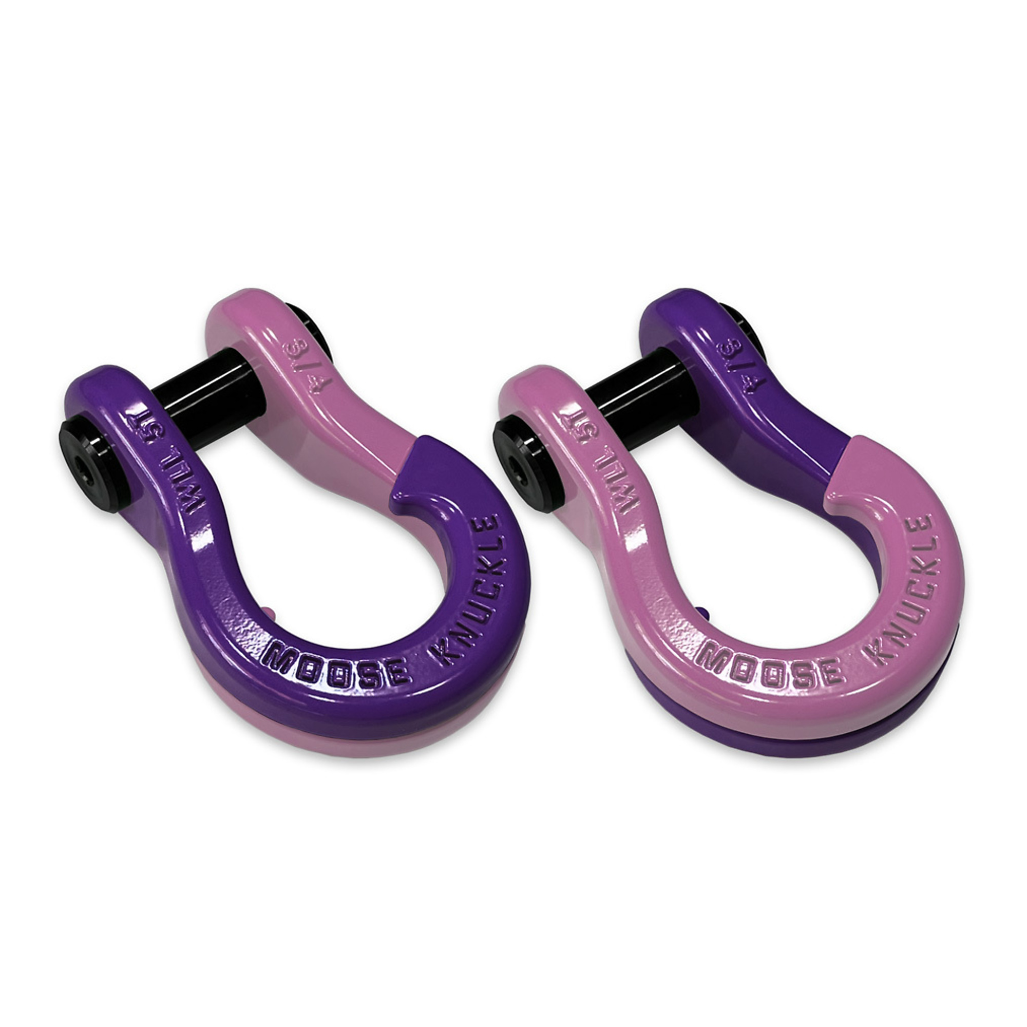 Moose Knuckle Offroad, 3/4 Jowl SplitShackle Grape Escape / Pretty Pink, Working Load Limit 10000 lb, Model FN000020-062