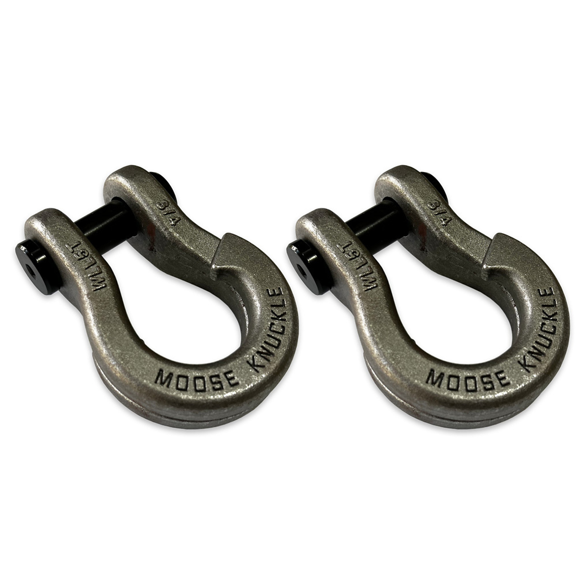 Moose Knuckle Offroad, 3/4 Jowl Split Shackle Raw Dog / Raw Dog, Working Load Limit 10000 lb, Model FN000020-170