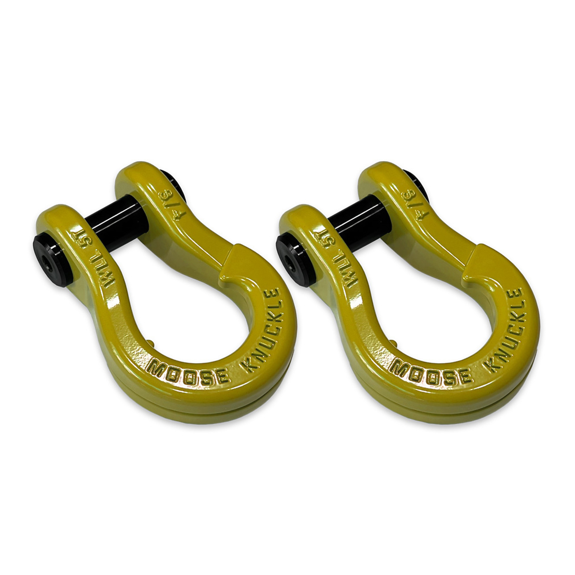 Moose Knuckle Offroad, 3/4 Jowl SplitShackle DetonatorYellow/DetonatorYellow, Working Load Limit 10000 lb, Model FN000020-092