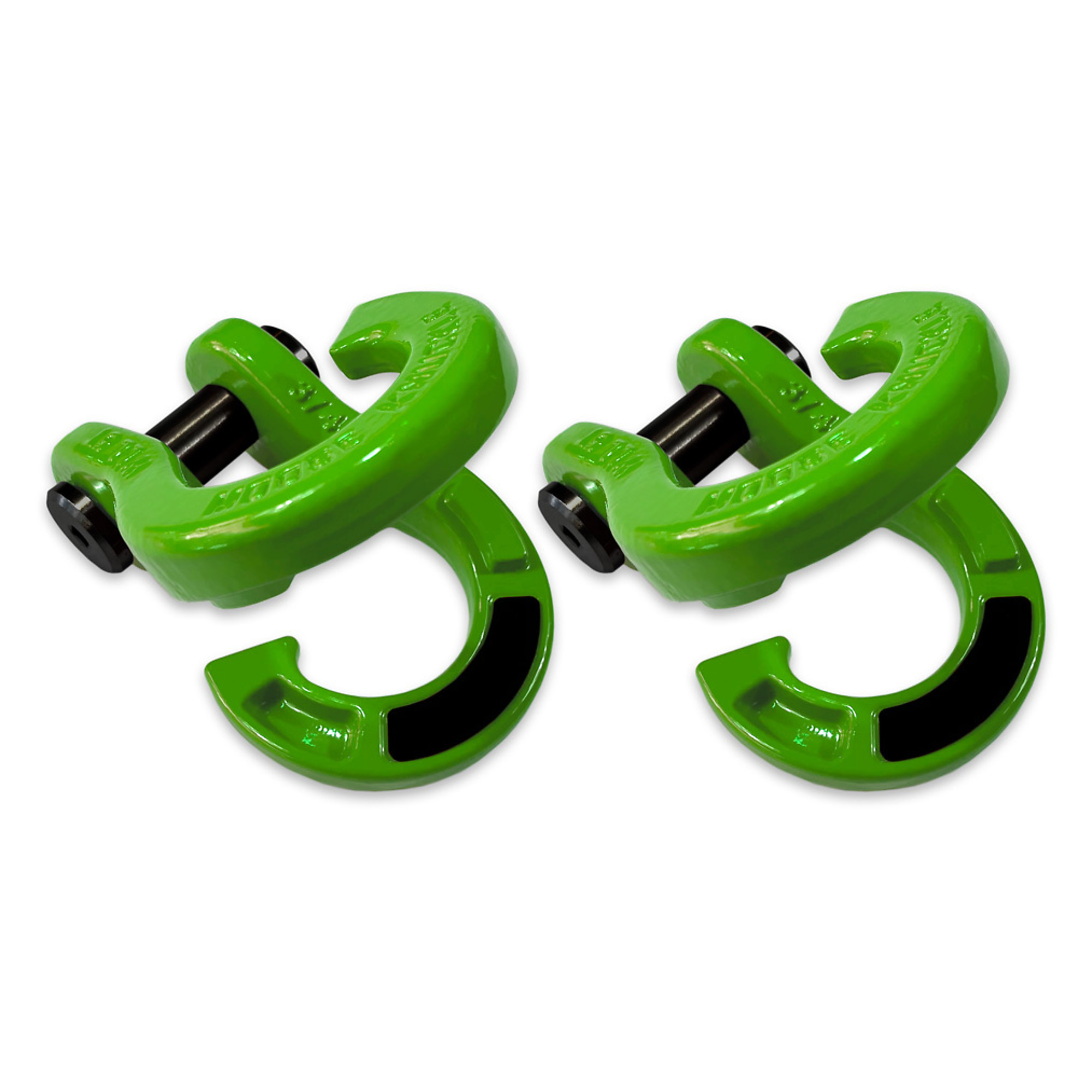 Moose Knuckle Offroad, 3/4 Jowl Split Shackle Sublime Green / Sublime Green, Working Load Limit 10000 lb, Model FN000020-079