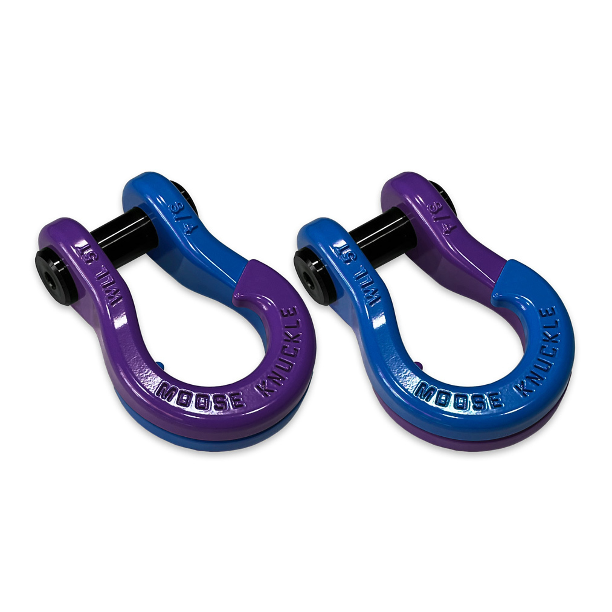 Moose Knuckle Offroad, 3/4 Jowl SplitShackle Grape Escape / Blue Balls, Working Load Limit 10000 lb, Model FN000020-057