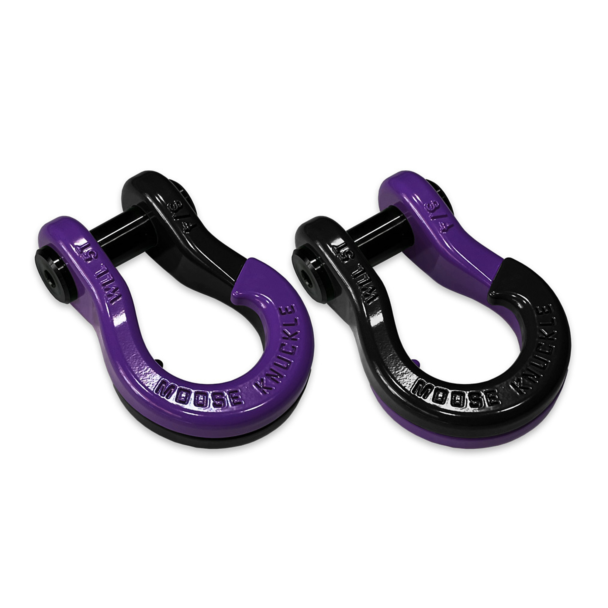 Moose Knuckle Offroad, 3/4 Jowl SplitShackle Grape Escape / Black Hole, Working Load Limit 10000 lb, Model FN000020-054