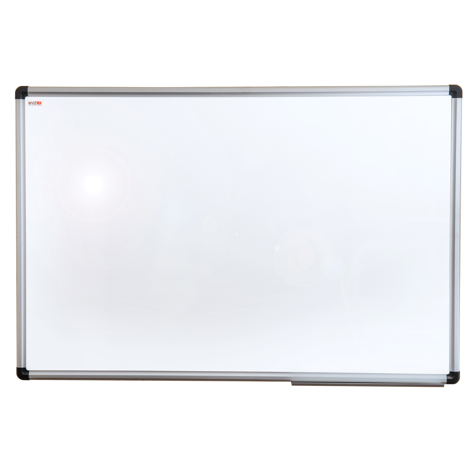FLOORTEX Viztex , Porcelain Dry Erase Board; Aluminium Frame 48Inchx36Inch, Color Finish White, Model FCVPM4836A