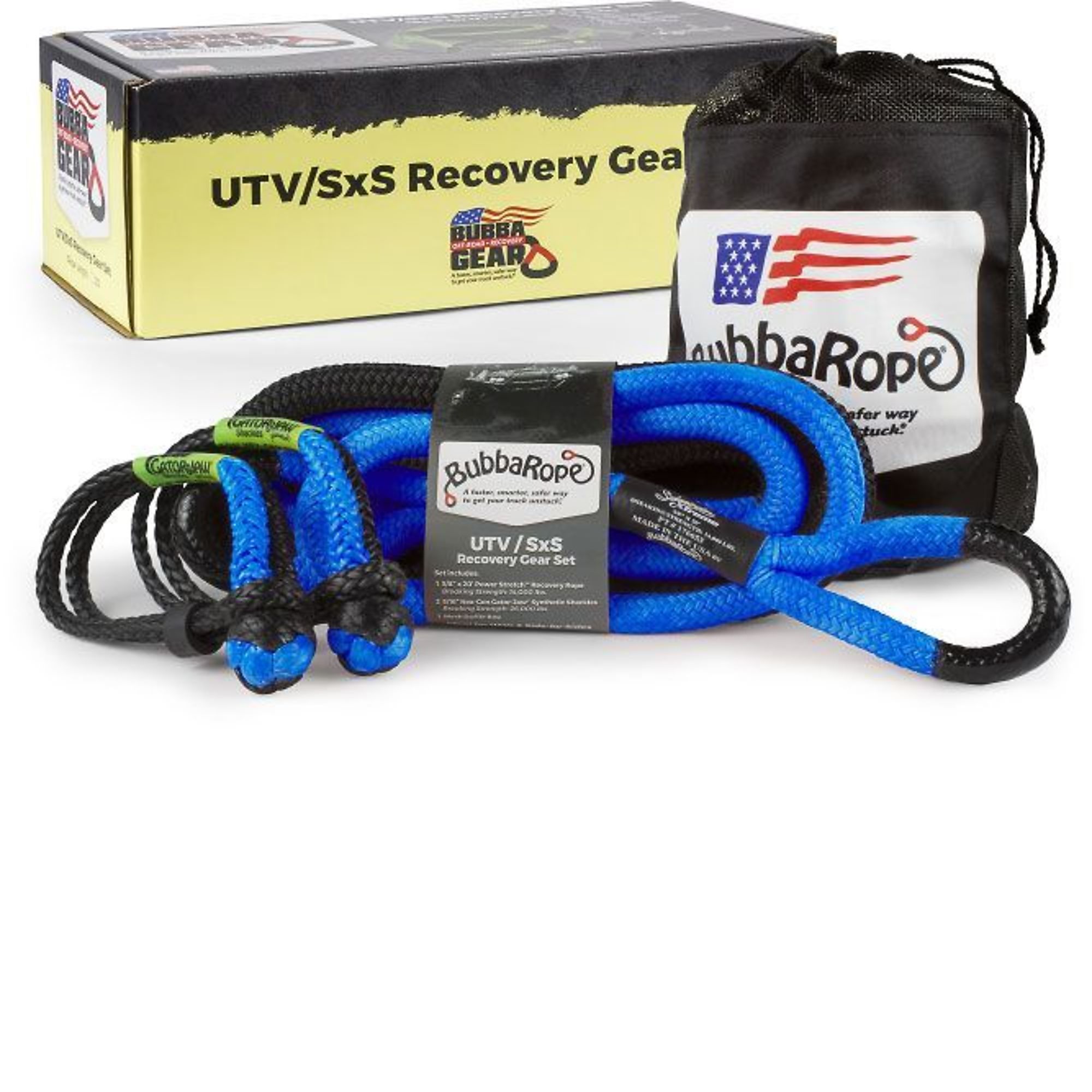 Bubba Rope, safely extract ATVs, UTVs, side-by-sides, Length 240 in, Material HMPE, Model 176653BL
