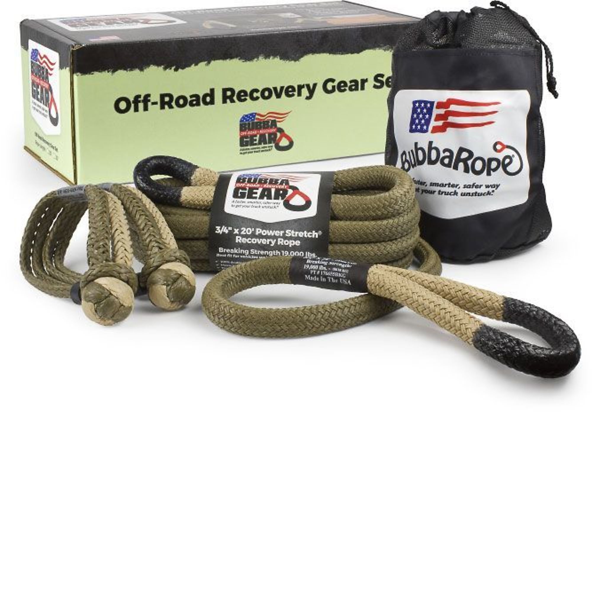 Bubba Rope, Jeep/Bronco/Lgt Truck Vehicles, Length 240 in, Material HMPE, Model 176855BKG