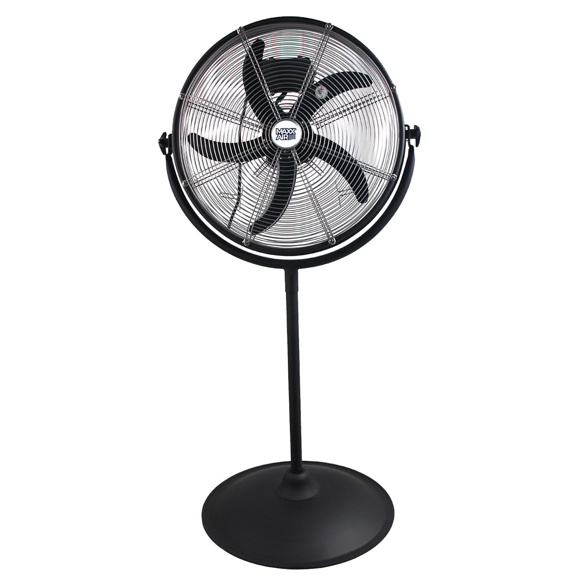 MaxxAir, 20Inch 3-Speed Tilting Outdoor Rated Pedestal Fan, Fan Diameter 20 in, Air Delivery 4600 cfm, Model HVPF 20 OR
